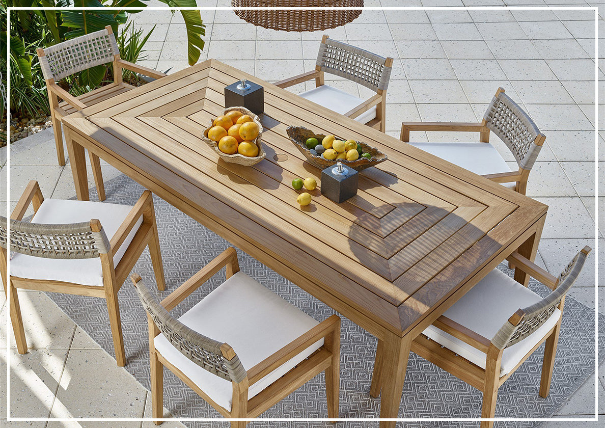 Chesapeake Outdoor Dining Table - Weather-Resistant Universal Furniture for Coastal Living - Perfect for Patio, Deck, and Backyard Entertaining