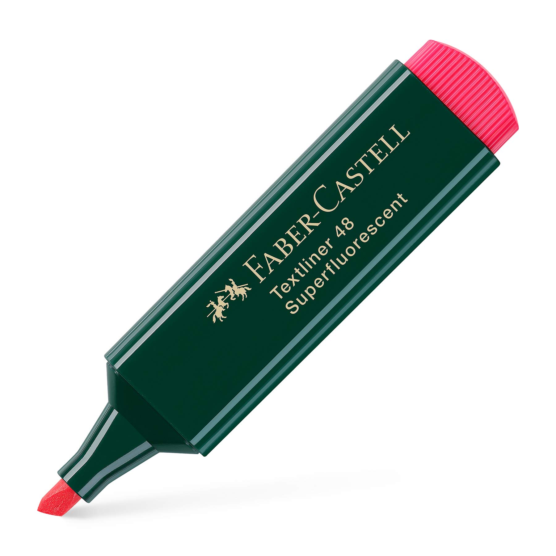 Faber Castell Textliner Highlighter Pen - Vibrant Red Ink for Books, Notes & Study Materials | Perfect for Students, Office & School Supplies