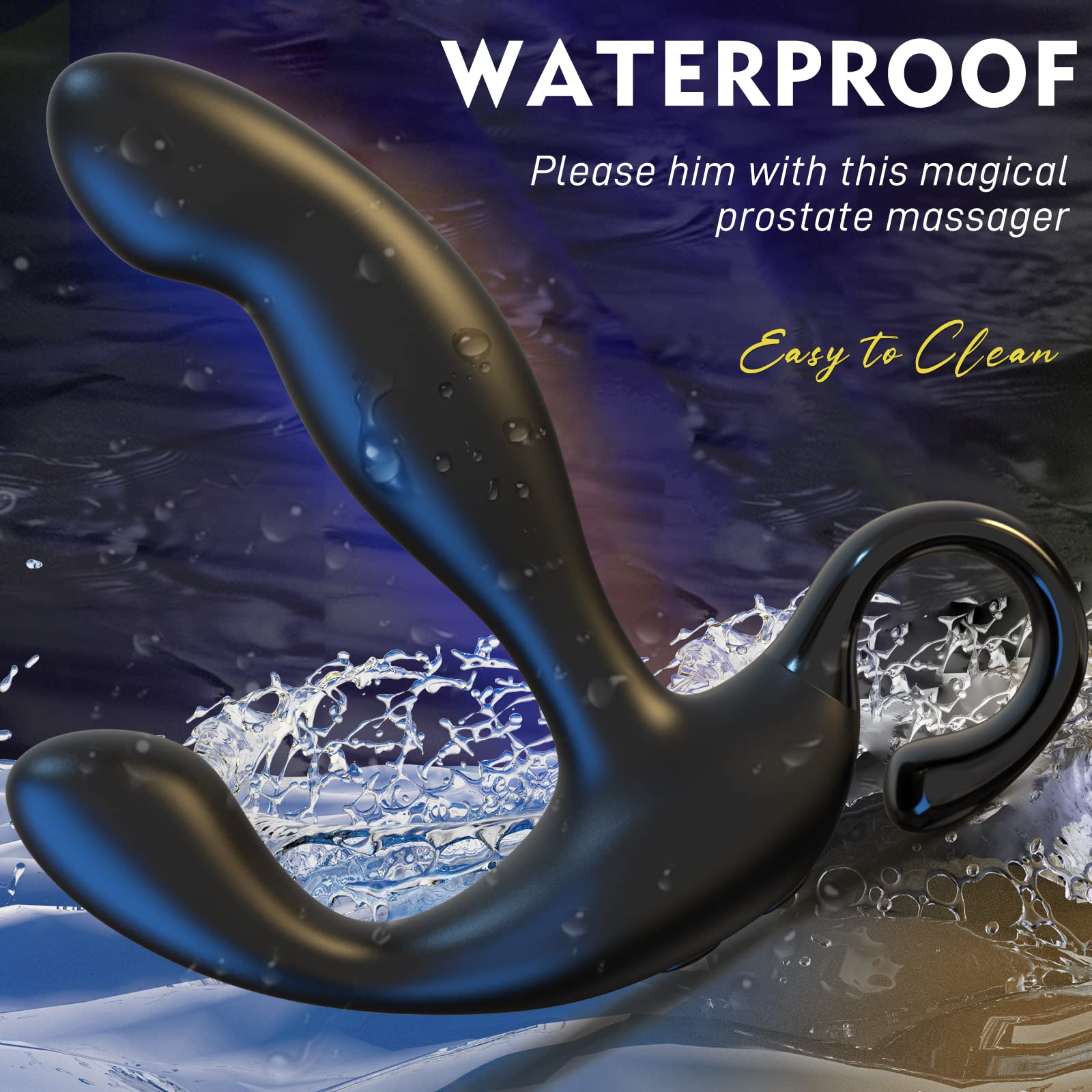Premium Remote Control Prostate Massager - 10 Wave & 10 Vibration Modes Anal Vibrator for Men, Women & Couples | Waterproof Adult Sex Toy for Solo Play & Partner Intimacy | Perfect for Stress Relief & Enhanced Pleasure