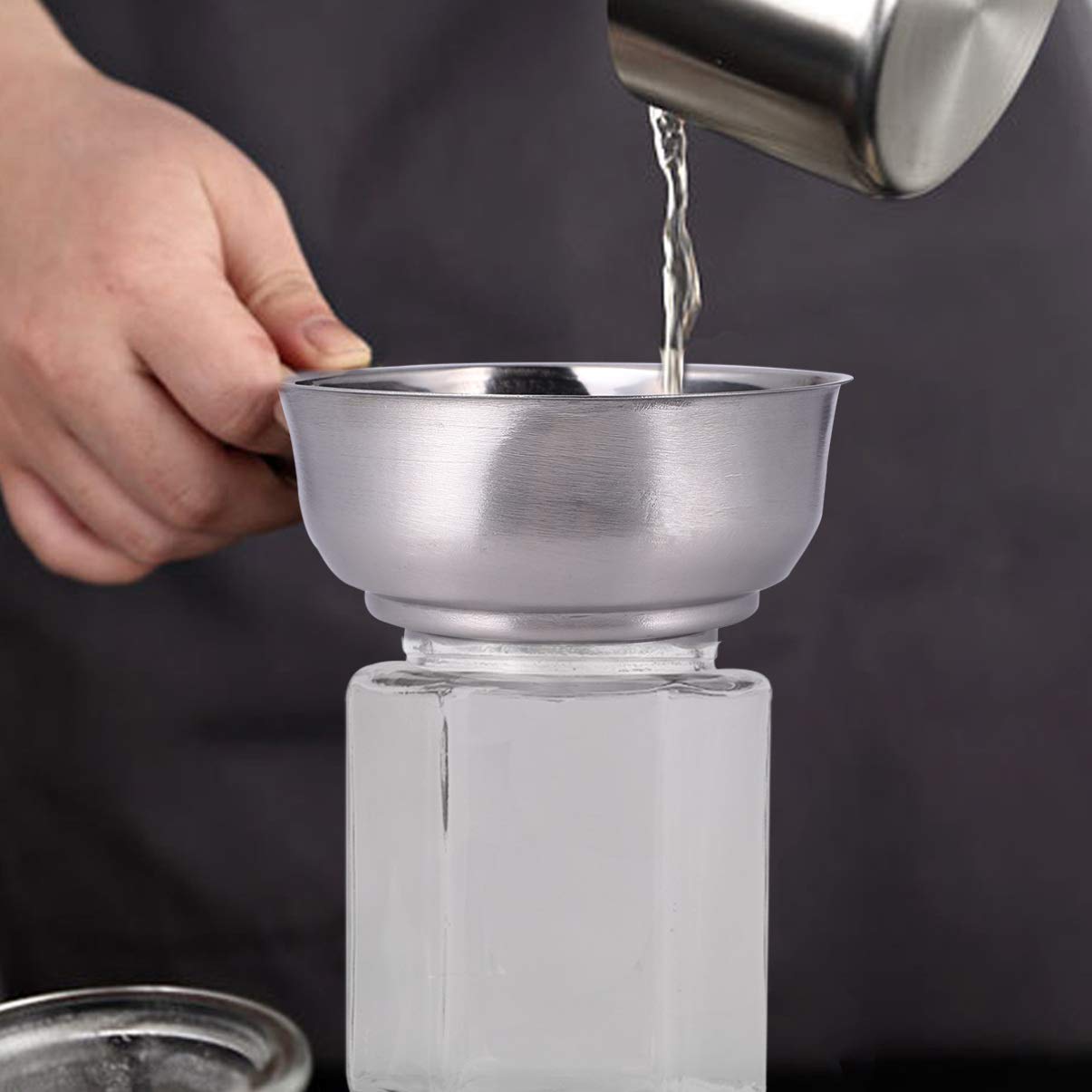 2-Pack Stainless Steel Wide Mouth Kitchen Funnels for Cooking, Canning, Jam Making - Durable & Easy Clean Food Funnel Set for Liquids, Sauces, Oils (Perfect for Home Kitchen, Baking, DIY Projects)