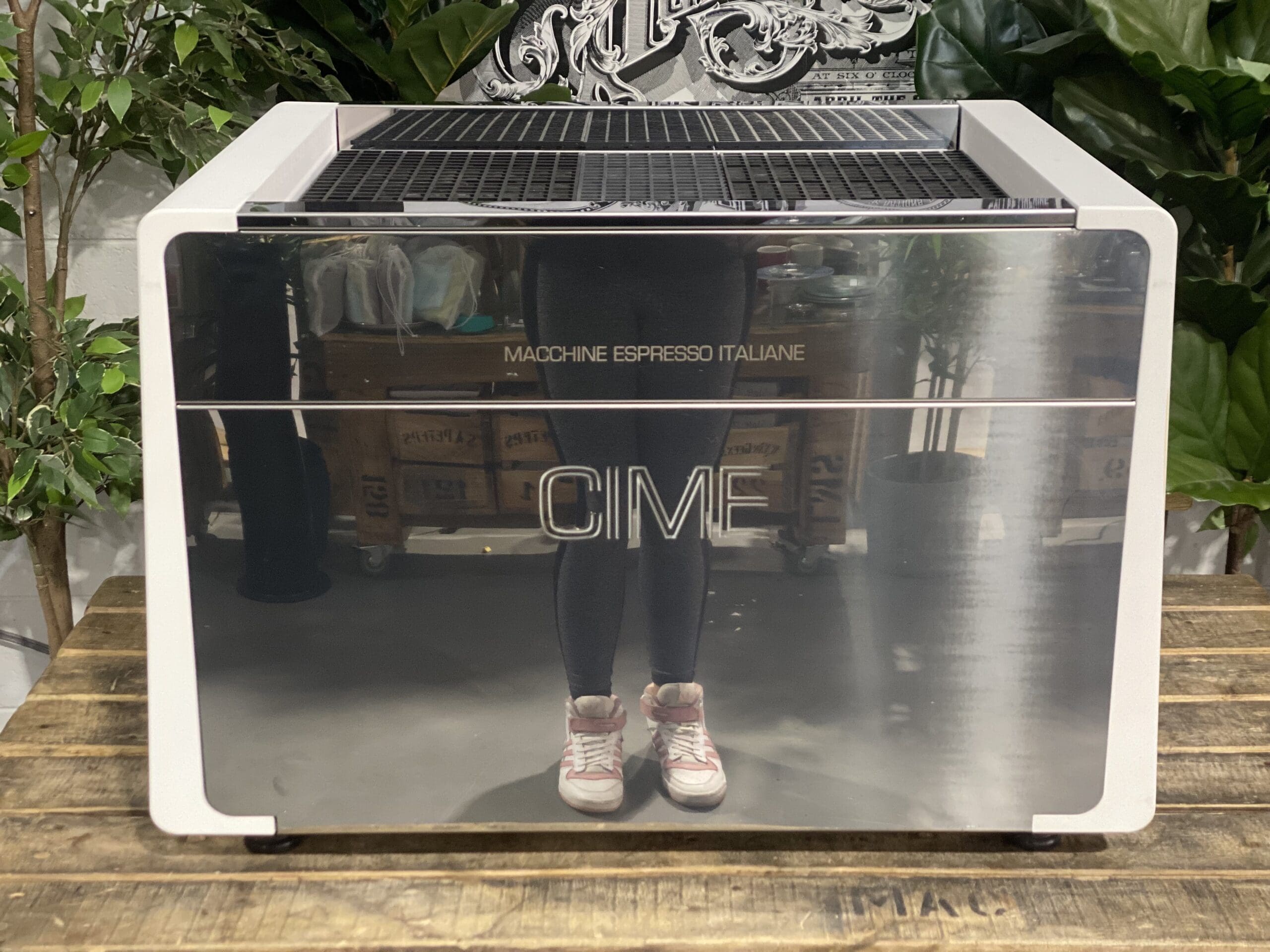 CIME CO 05 2 Group White Commercial Espresso Machine - Professional Coffee Maker for Cafes & Restaurants | Perfect for High-Volume Brewing & Barista Use