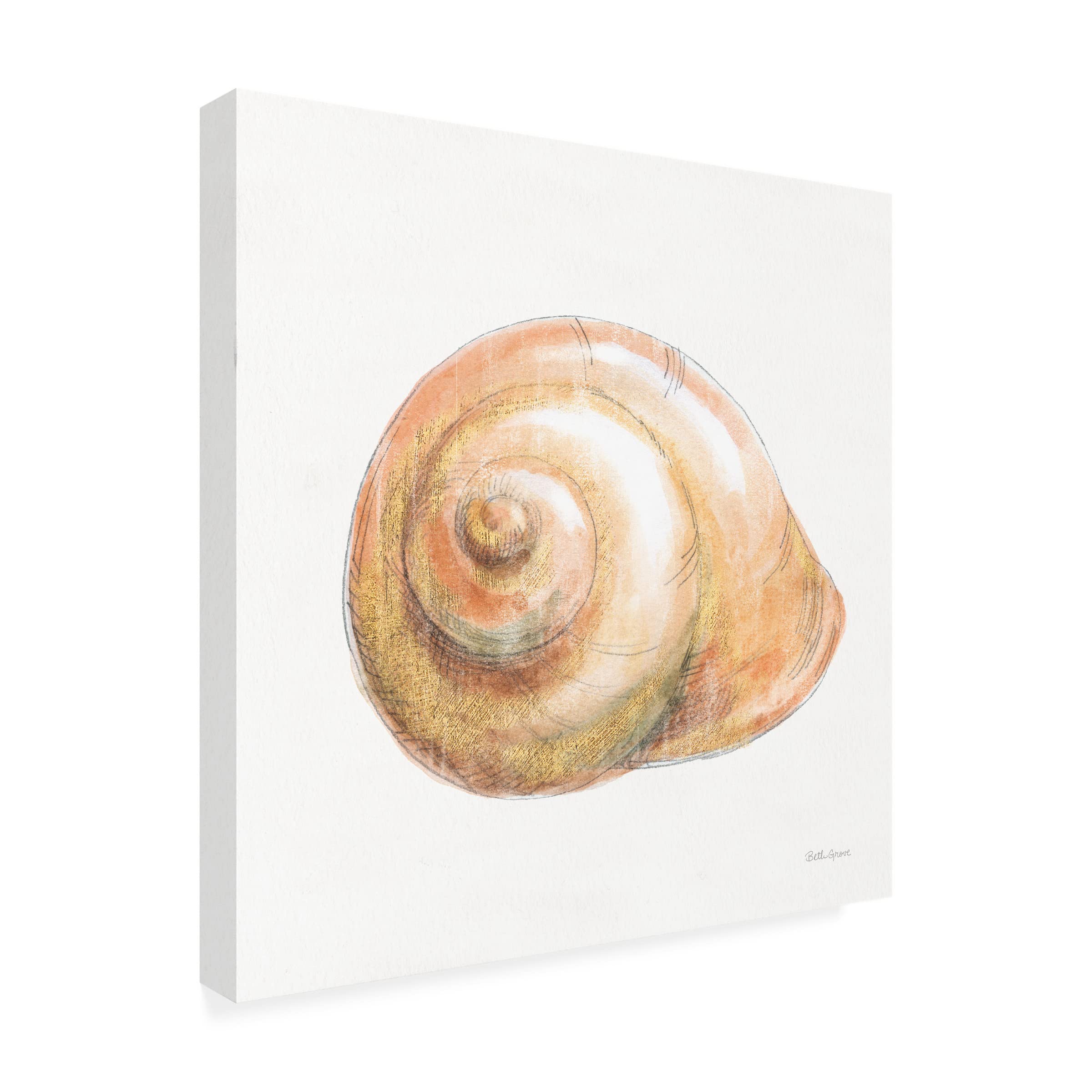 Beth Grove 'Golden Treasures I on White' Canvas Wall Art Print - Premium Home Decor for Living Room, Bedroom & Office