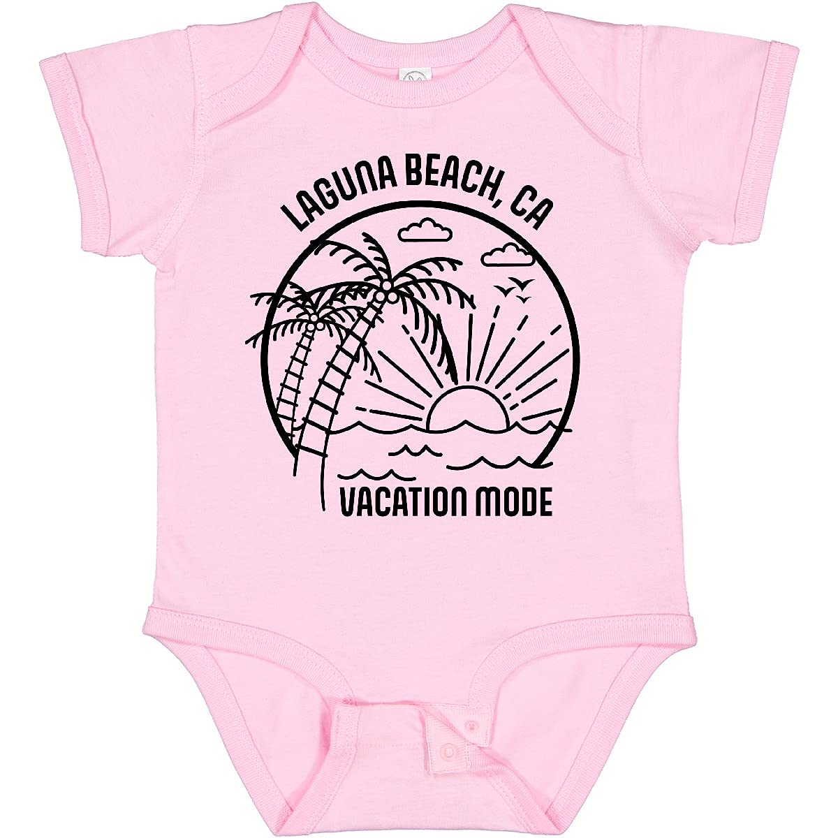 Inktastic Summer Vacation Mode Laguna Beach California Baby Bodysuit - Cute Infant Onesie for Beach Trips & Family Vacations