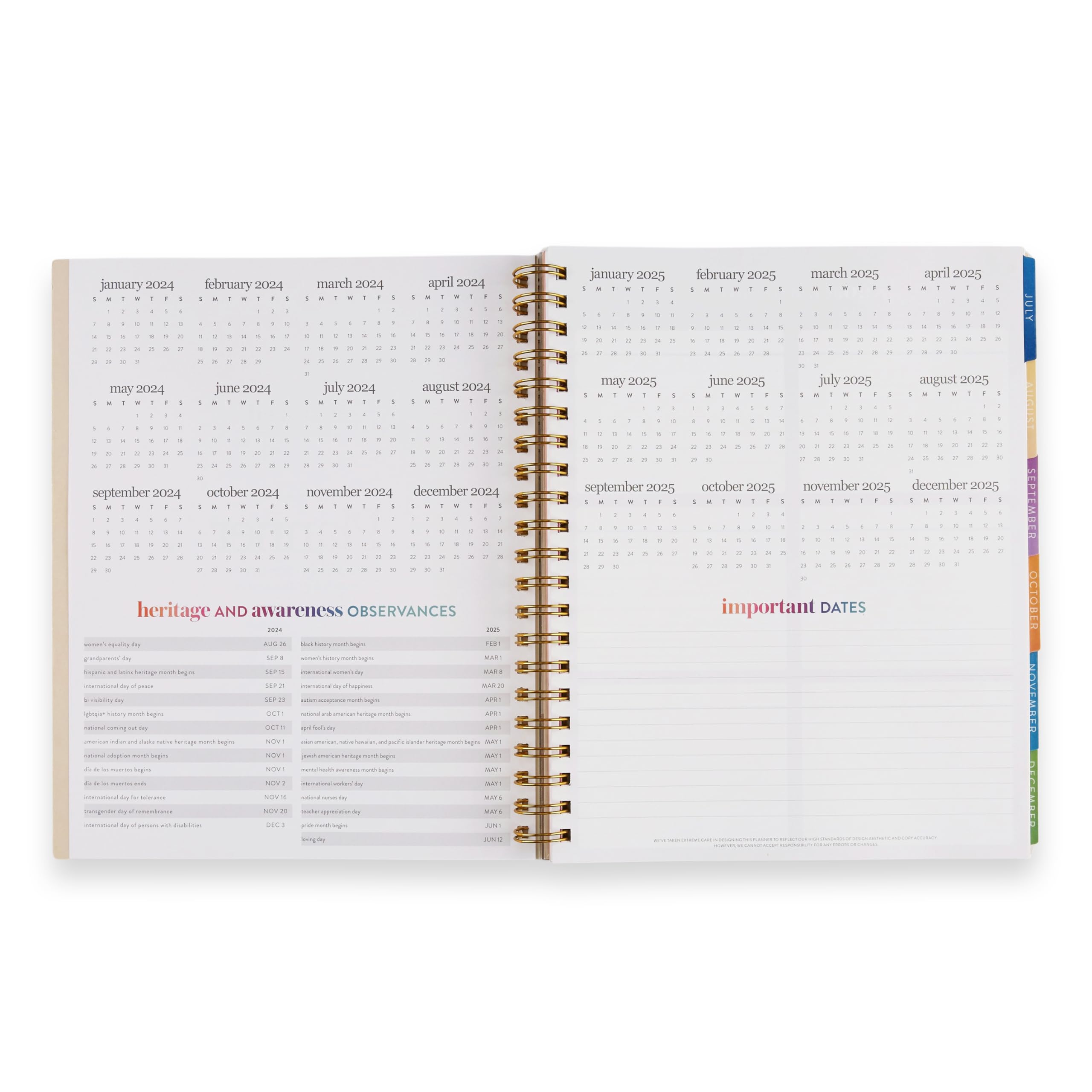 Erin Condren Inspired Large Weekly & Monthly Dated Planner (July 2024 - June 2025) - Boho Floral Cover | Perfect for Work, School & Personal Organization