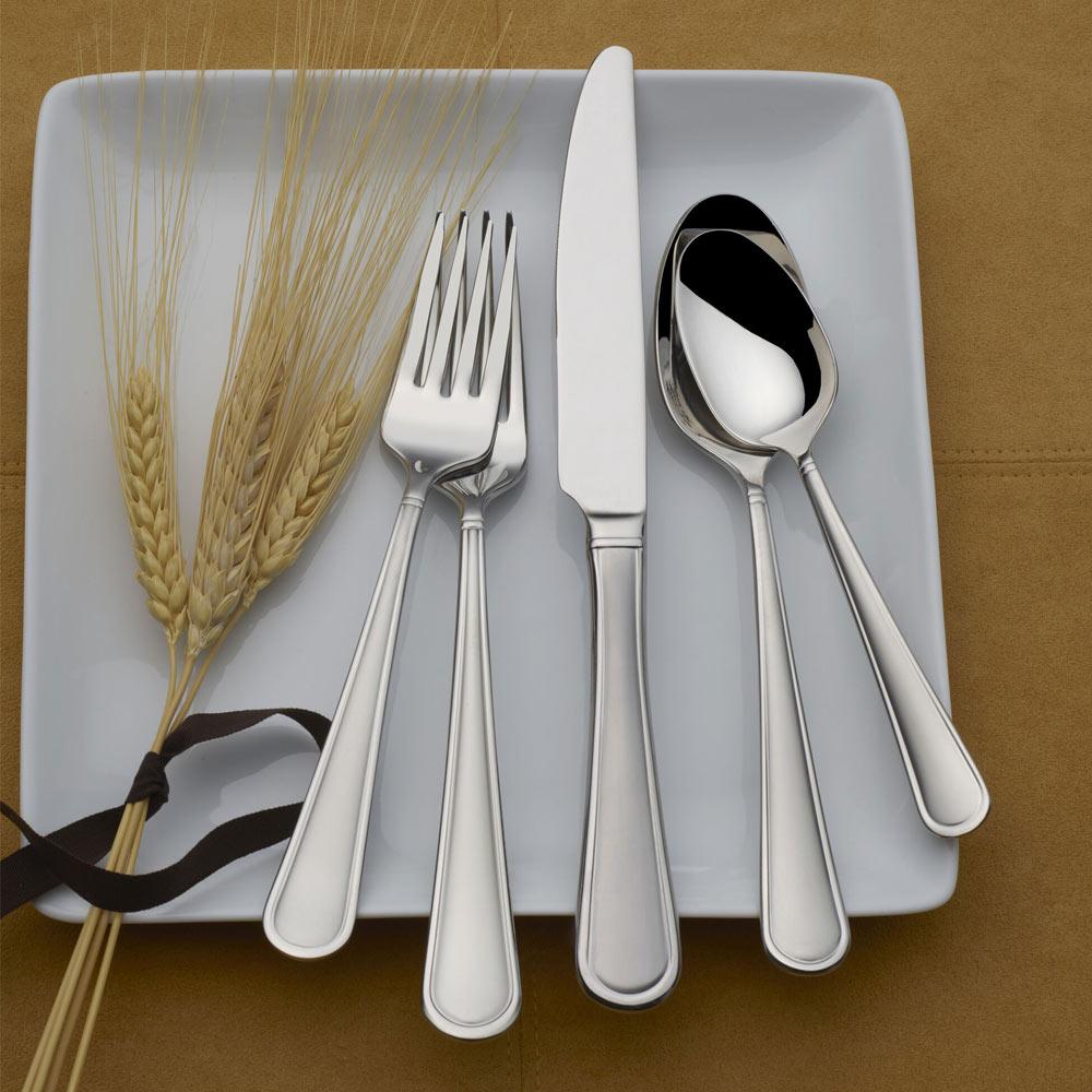 Virtuoso Frost 65-Piece Stainless Steel Flatware Set - Service for 12 - Elegant Dinnerware for Formal Dining, Weddings & Holiday Entertaining