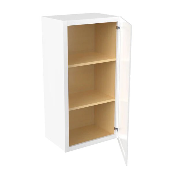 36 Inch White Shaker Wall Cabinet - 18W x 36H x 12D - Ready-to-Assemble (RTA) - Perfect for Kitchen, Bathroom & Laundry Room Storage
