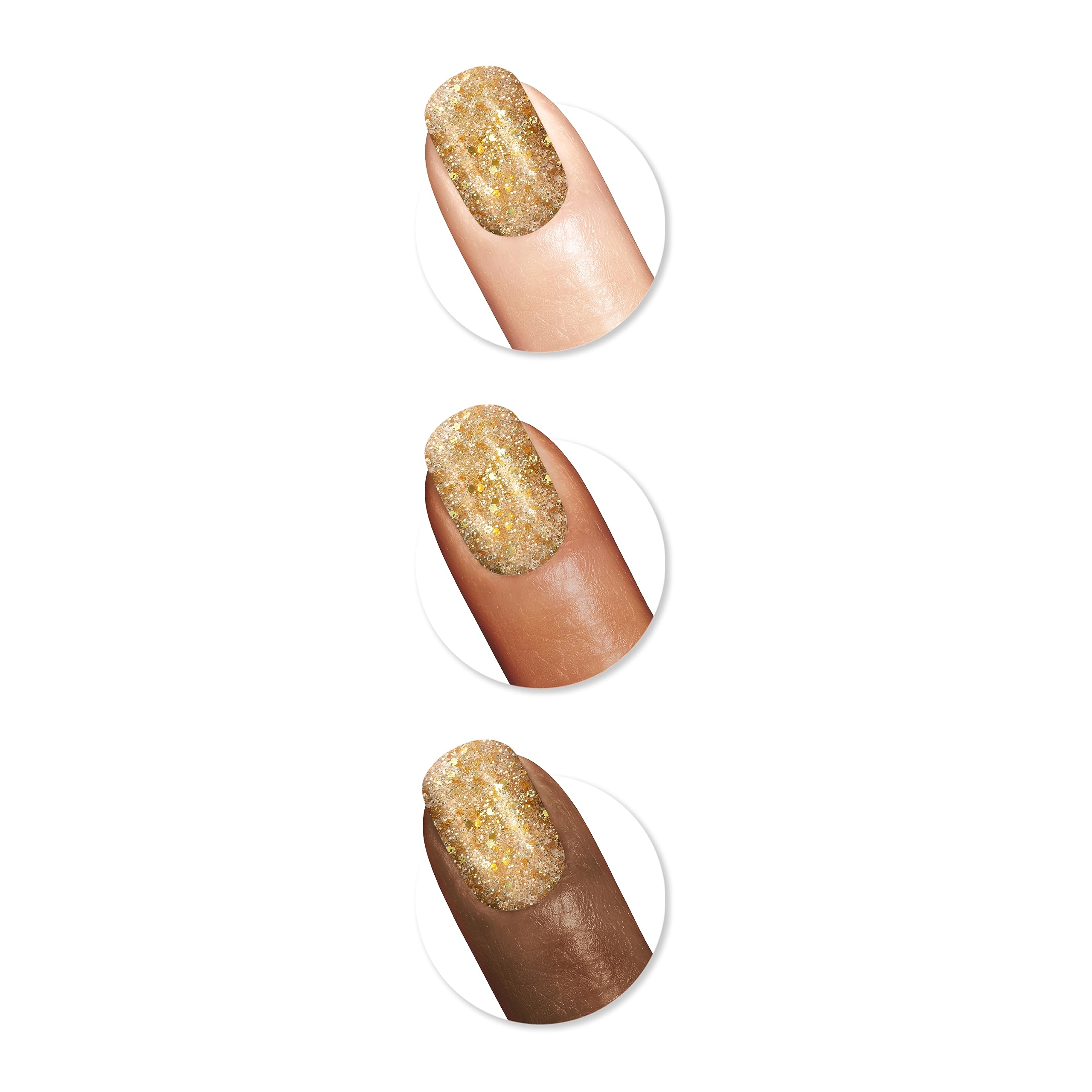 Sally Hansen Miracle Gel™ Holiday Gold Glitter Nail Polish - Long Lasting Gel-Like Formula, No UV Lamp Needed - Perfect for Christmas Parties, New Year Celebrations & Festive Nail Art