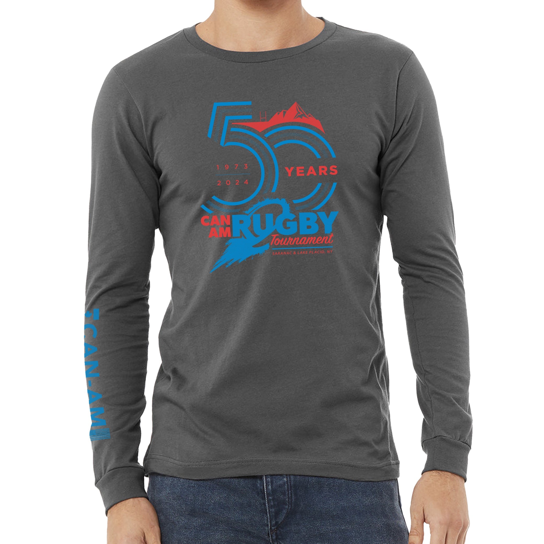 Can Am Rugby 2024 Performance Long Sleeve Shirt - Men's Athletic Jersey for Rugby Training & Outdoor Sports