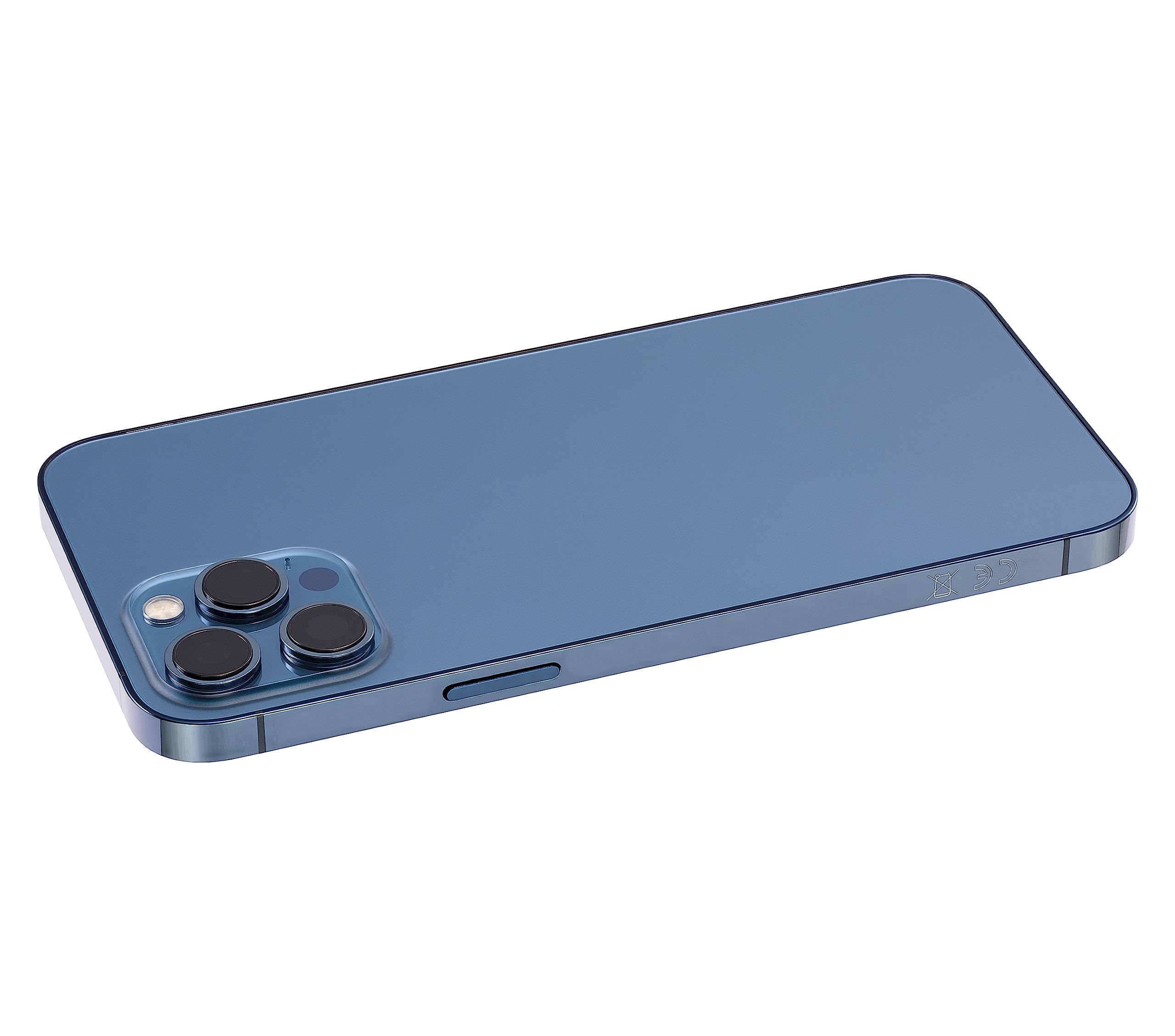 Premium Replacement Back Housing with Pre-Installed Small Components for iPhone 12 Pro Max - Aftermarket Plus International Version in Pacific Blue | DIY Phone Repair & Protection Solution for Home, Office, and Travel Use