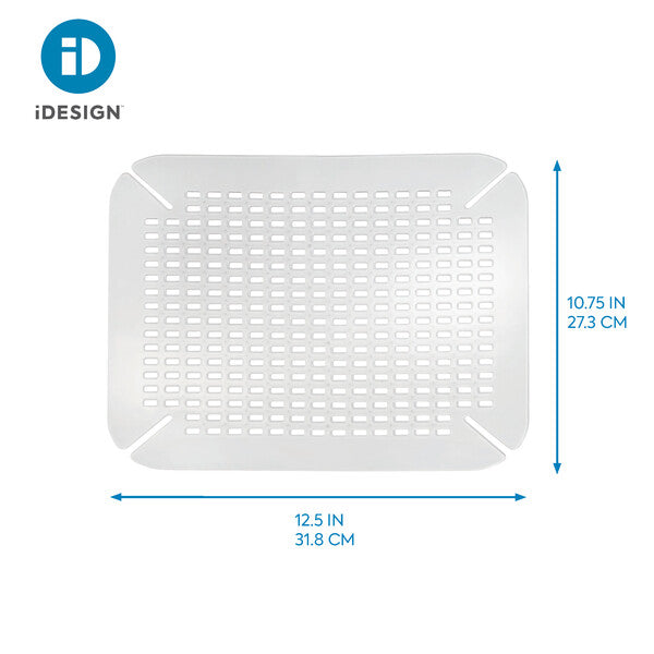 Contour Adjustable Sink Mat - Clear or Grey - Non-Slip Kitchen Sink Liner for Dishes & Utensils - Perfect for Kitchen Organization & Protection