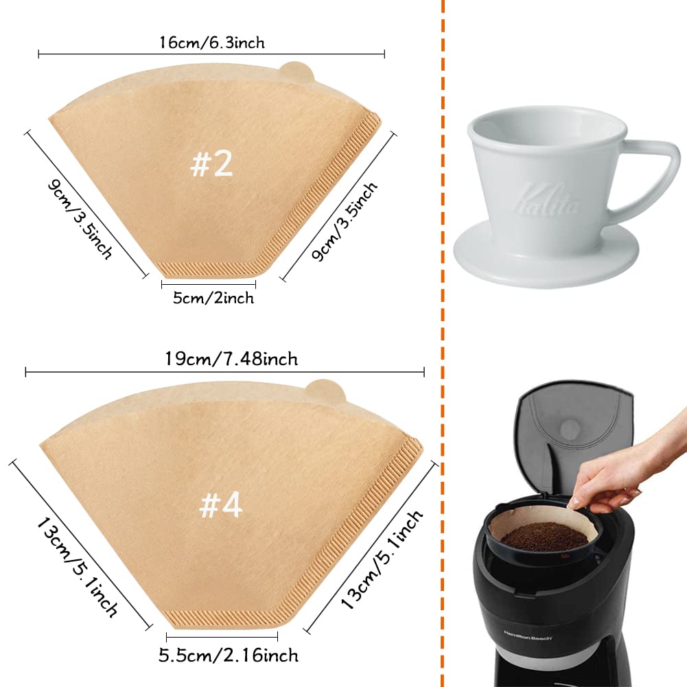 YQL #4 Cone Coffee Filters for Ninja Coffee Maker - 200 Count Disposable Paper Filters Compatible with Ninja DualBrew Pro & Coffee Bar Brewer - Perfect for Home, Office and Restaurant Use