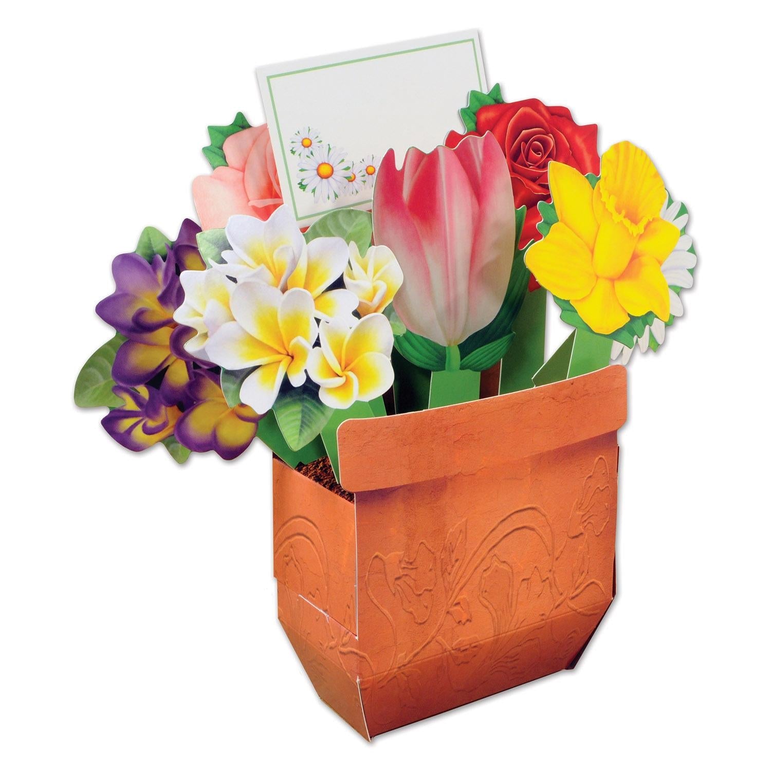 12 Pack Beistle 3D Cheery Bouquet Party Centerpieces - Floral Table Decorations for Weddings, Baby Showers & Spring Celebrations