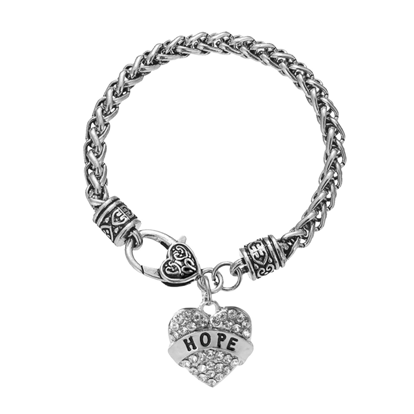 Women's Crystal Cuff Bangle Bracelet - Heart Charm Rhinestone Stackable Boho Bracelet for Grandma, Mom, Daughter, Teacher | Birthday Gift for Women, Friends, Family | Perfect for Everyday Wear, Special Occasions & Stacking with Other Bracelets (Gold, One Size)