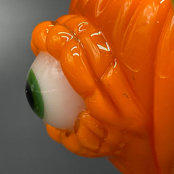 14mm Pumpkin Slide Glass Pipe - Handmade Smoking Accessory for Herbal Use | Perfect for Relaxation & Social Gatherings