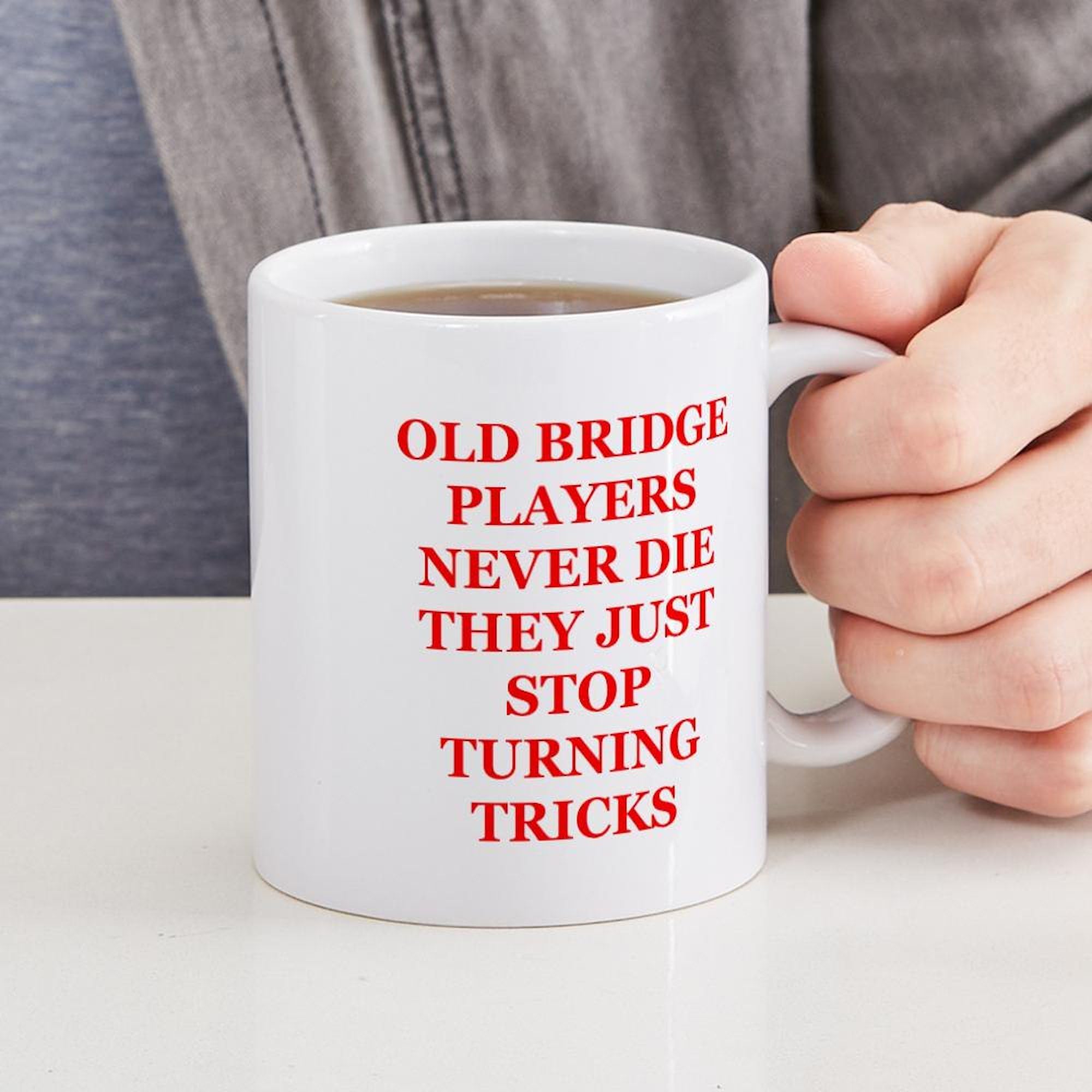 11 oz (325 ml) Ceramic Coffee Mug for Duplicate Bridge - Perfect for Bridge Players, Tea or Coffee Lovers - Great Gift for Game Nights & Relaxing at Home