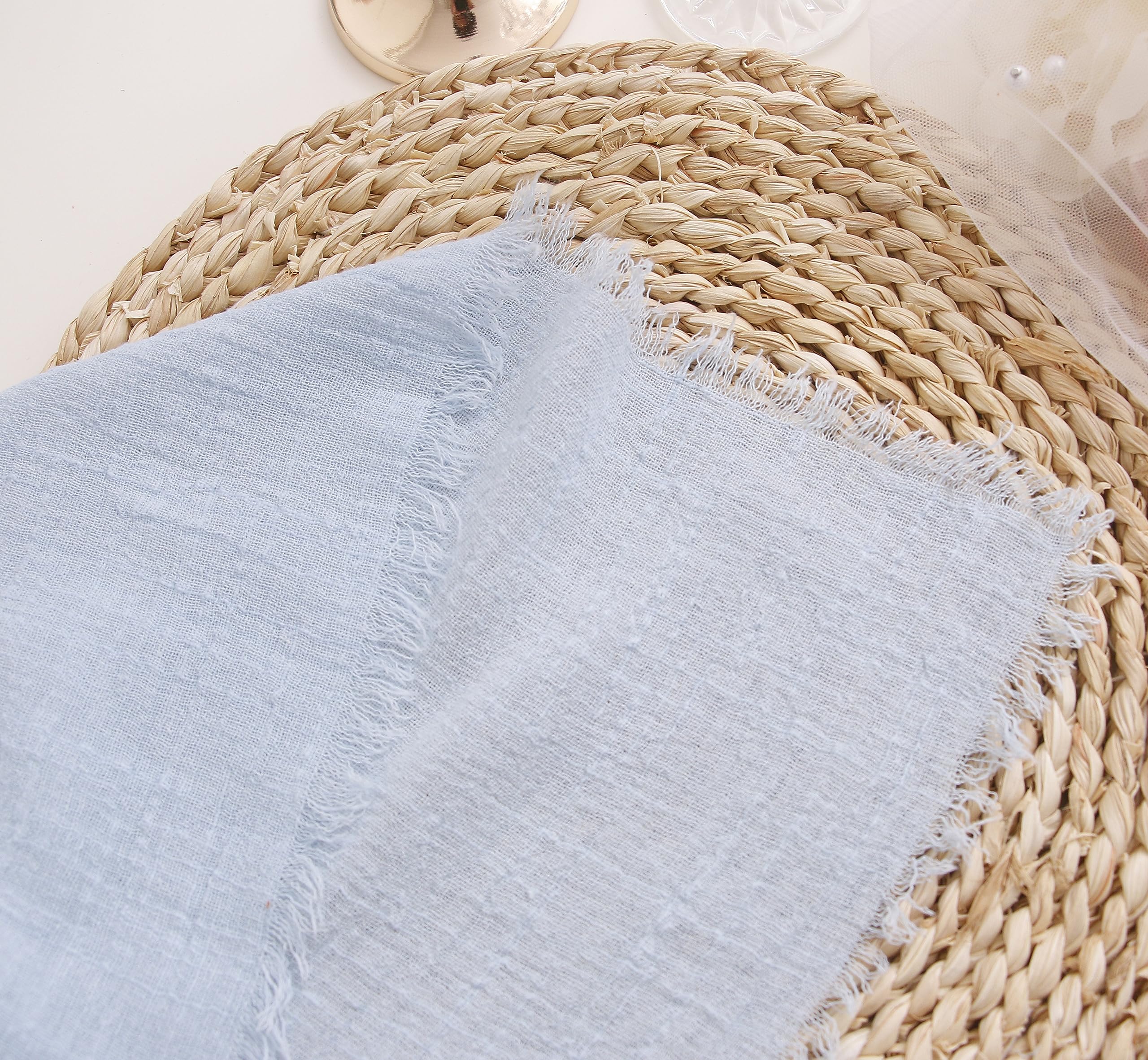 12-Pack Soft Cotton Fringed Cloth Napkins - 16