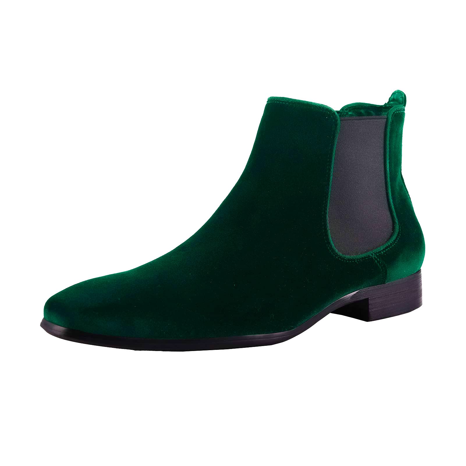 **Men's Chelsea Boots - Velvet Leather Red Winter Boots with Plush Fur Lining | Warm & Stylish Footwear for Casual & Formal Outfits**