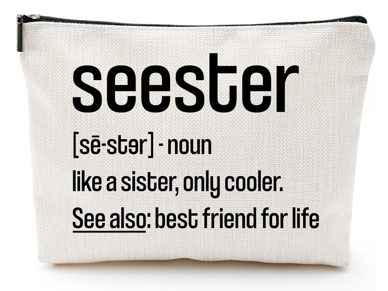 Personalized Makeup Bag for Sister - Unique Birthday Gift for Girls & Women | Perfect for Travel, Cosmetics Storage & Daily Use