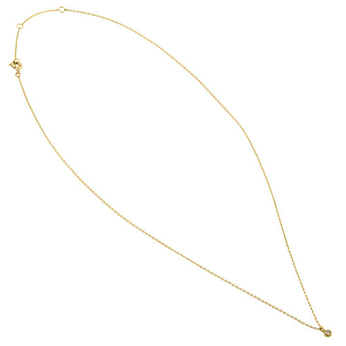 14K Yellow Gold Round Diamond Pendant Necklace for Women - Elegant & Dainty Jewelry Gift for Birthday, Anniversary & Special Occasions