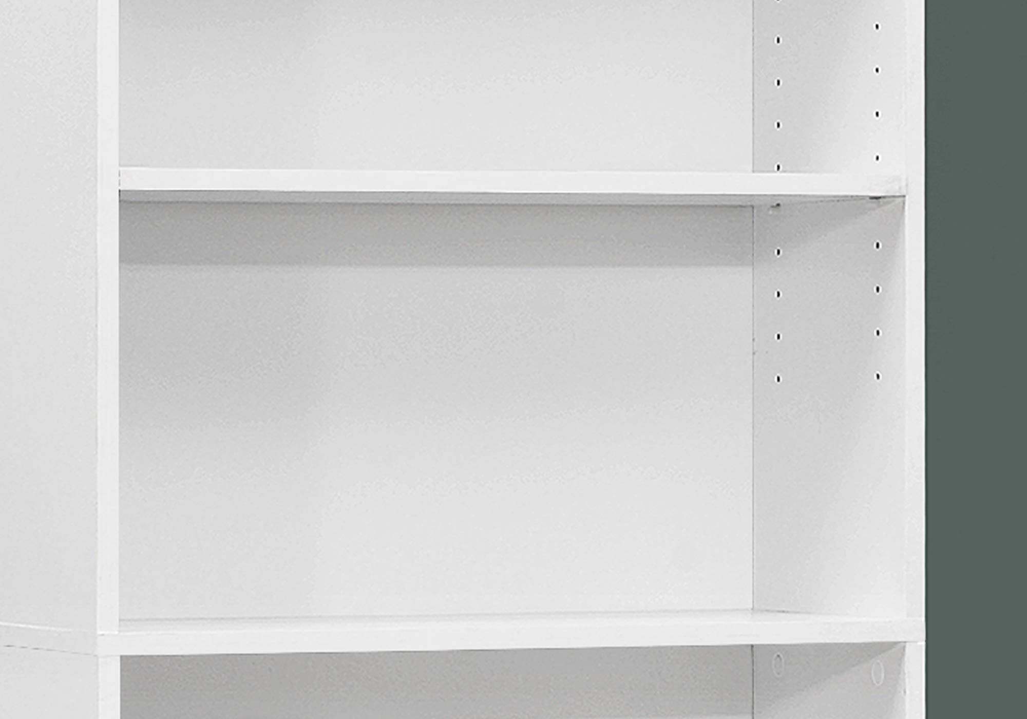 Monarch Specialties 72-Inch Tall 5-Shelf Bookcase in White - Perfect for Home Office, Living Room & Library Storage