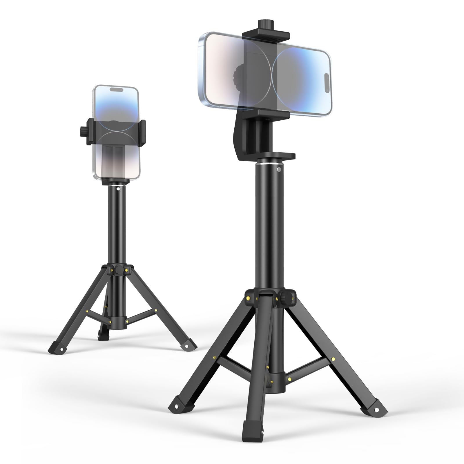 Portable Camera Tripod Stand with Phone Mount - Adjustable Lightweight Tripod for DSLR Cameras, Smartphones, GoPro - Perfect for Travel, Vlogging, Live Streaming & Photography