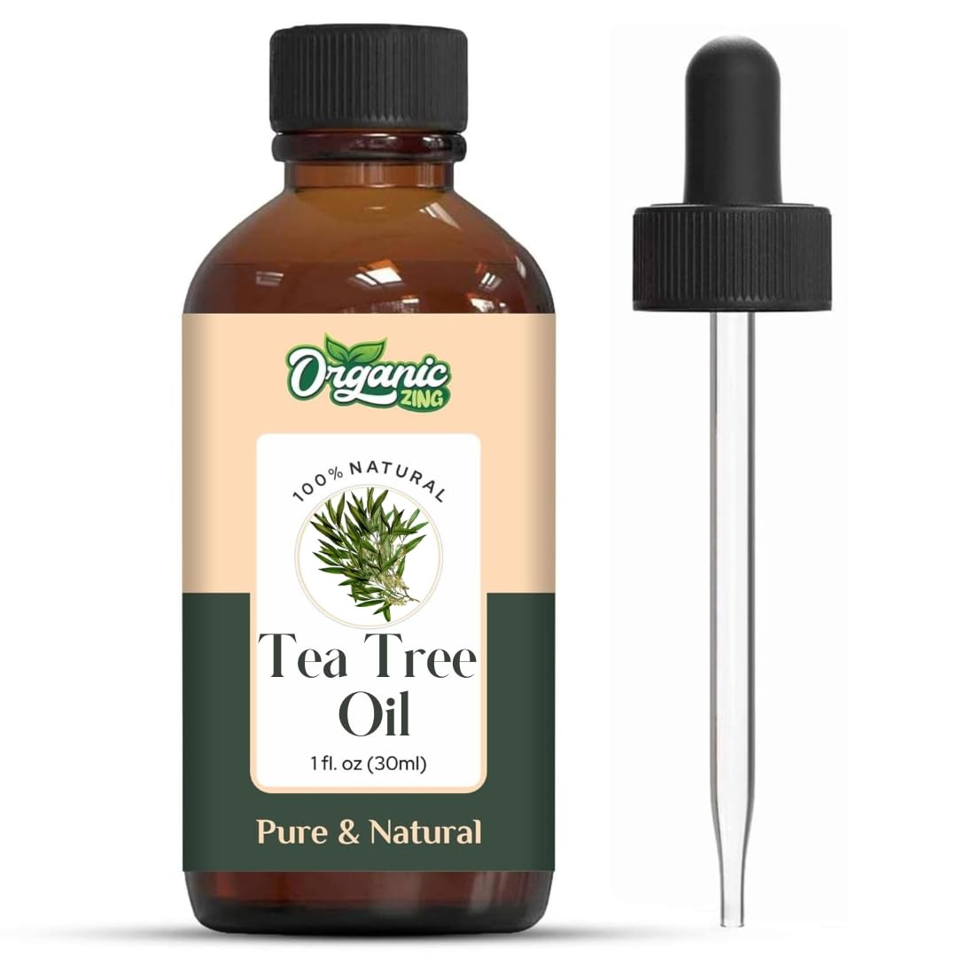 Pure Organic Tea Tree Essential Oil (Melaleuca Alternifolia) - 100% Natural for Aromatherapy, Diffusers, Skin & Hair Care - 30ml/1.01fl oz - Perfect for Relaxation, Acne Treatment & DIY Beauty Products