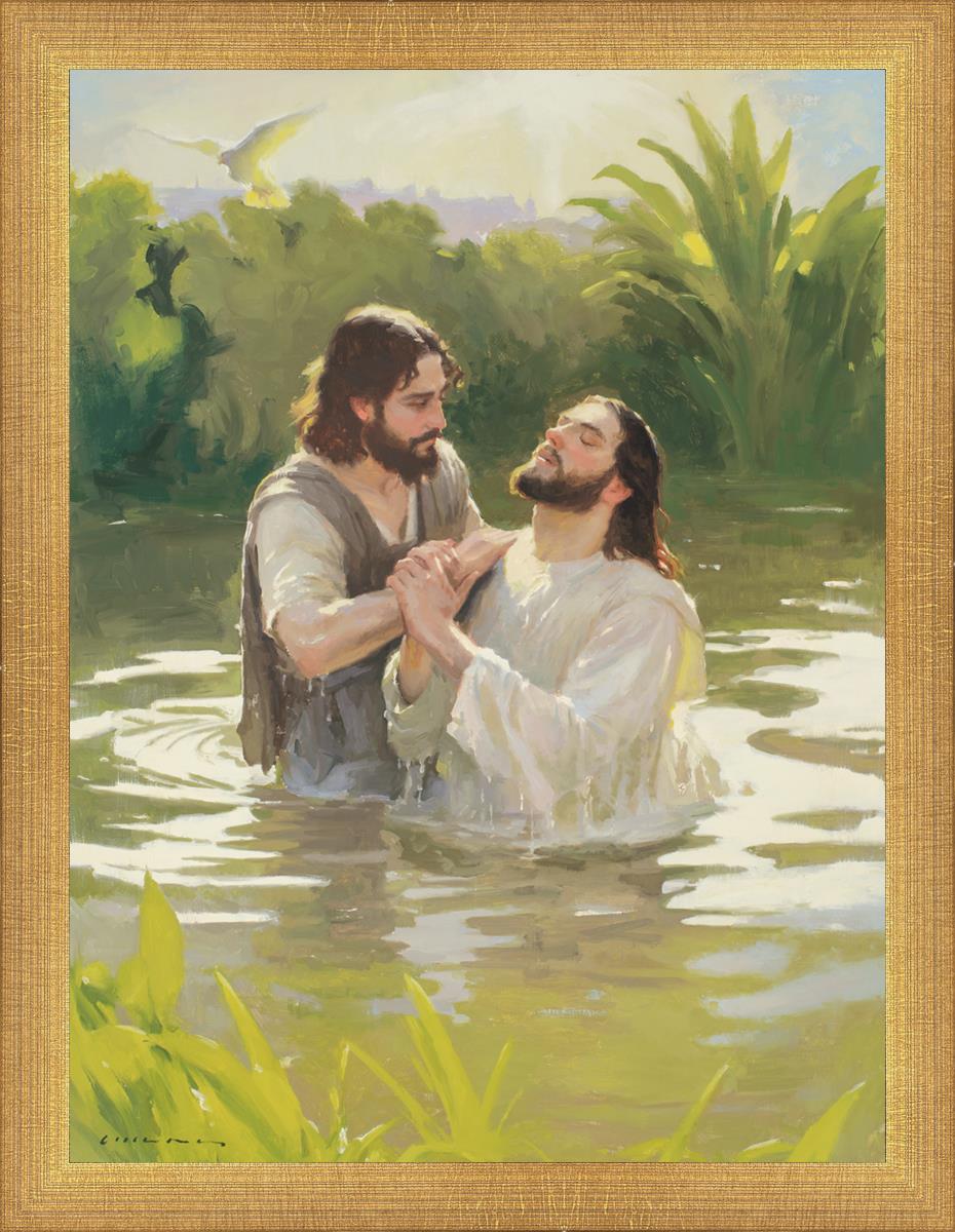 Baptism of The Savior - Religious Christian Wall Art for Home & Church Decor - Perfect for Baptism Ceremonies & Spiritual Inspiration