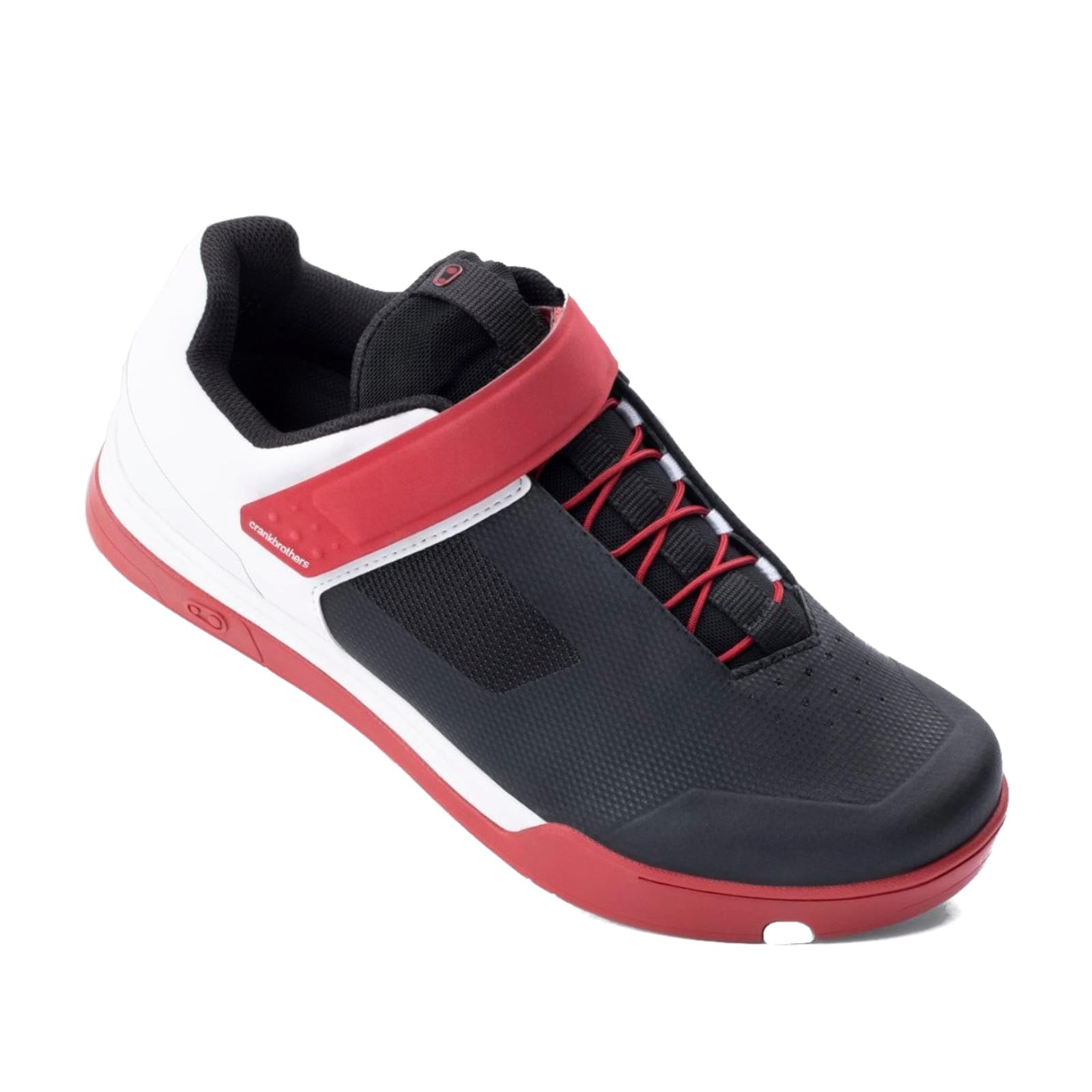 Crank Brothers Mallet Speedlace Mountain Bike Shoes - Red/Black/White with Red Outsole - Size 6.5 - Durable Cycling Shoes for Trail Riding & Mountain Biking