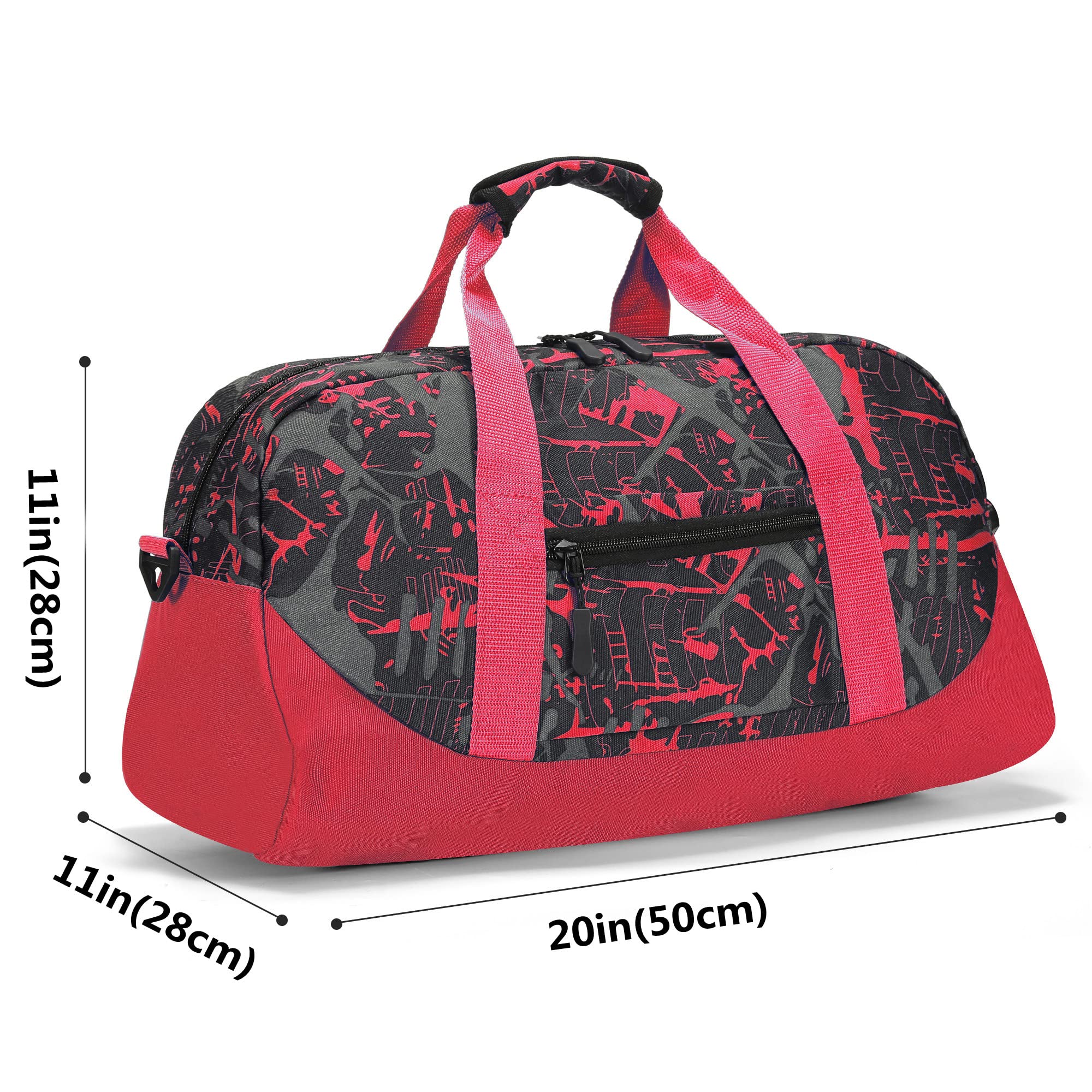 Stumdo Kids Overnighter Duffel Bag - Lightweight Carry-On Travel Bag for Boys & Girls | Perfect for School, Gym, Sports Practice & Weekend Trips | Durable Weekender Tote for Overnight Stays & Travel Accessories