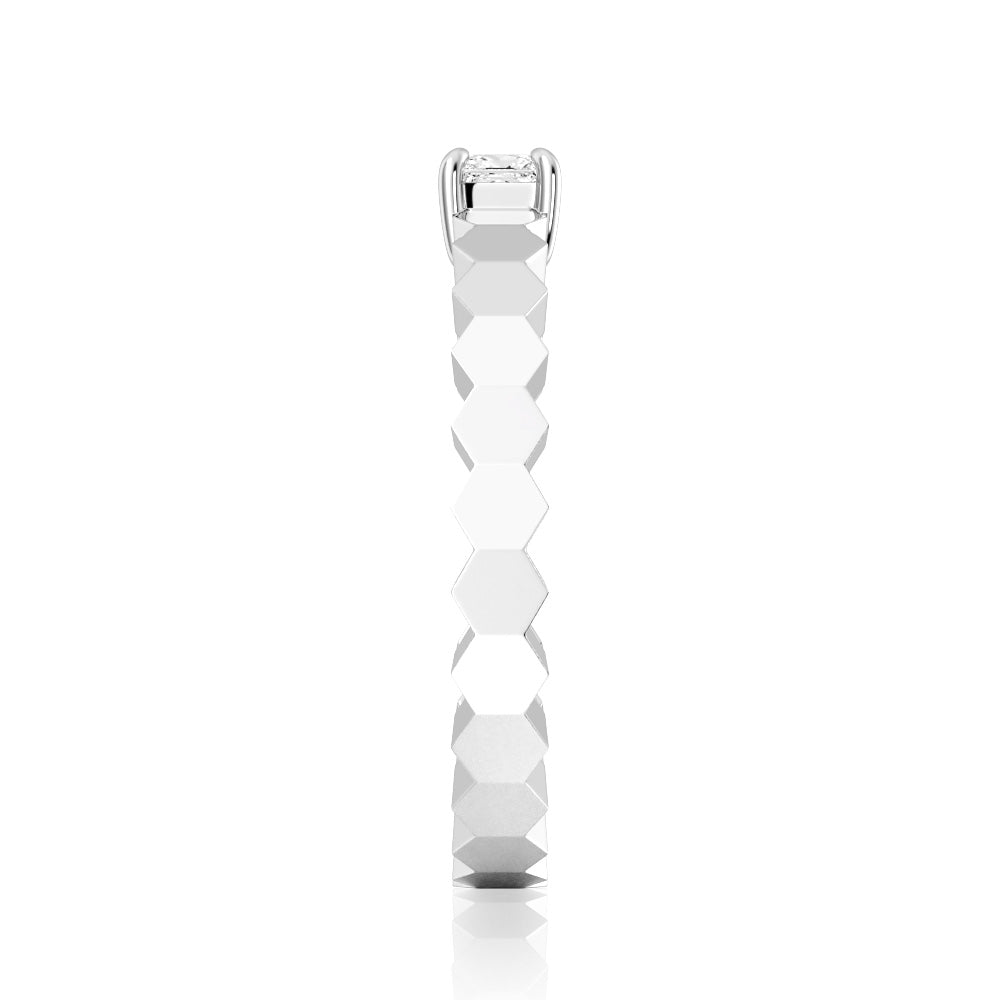 Princess Cut Lab Grown Diamond Promise Ring - Geometric Design for Engagement, Anniversary & Special Occasions