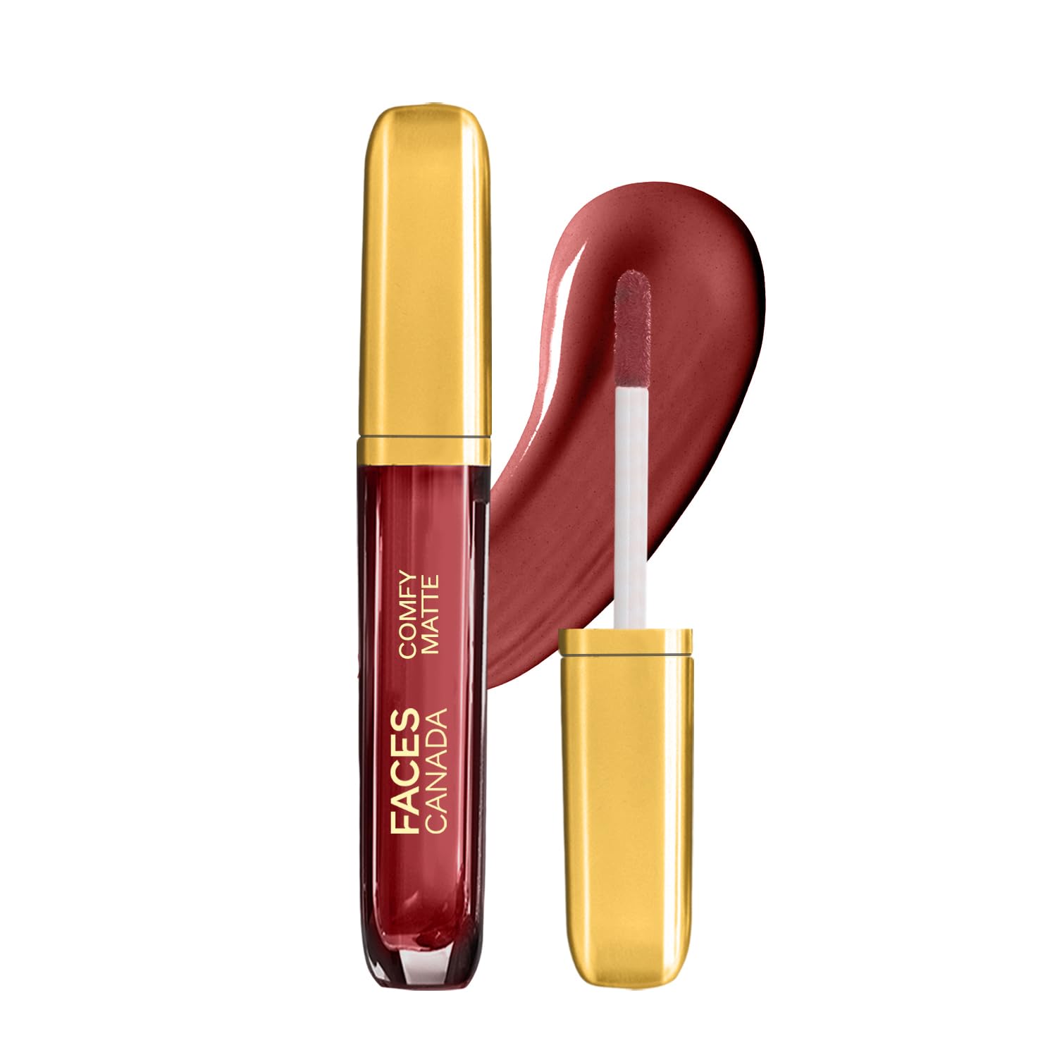 FACESCANADA Comfy Matte Liquid Lipstick - Note To Self 07 (Brown), 3.8 Ml | Long-Lasting 10-Hour Wear | Intense Matte Color | Infused with Almond Oil & Vitamin E | Ultra-Smooth Formula | No Dryness or Alcohol | Perfect for Everyday Wear, Date Nights & Special Occasions
