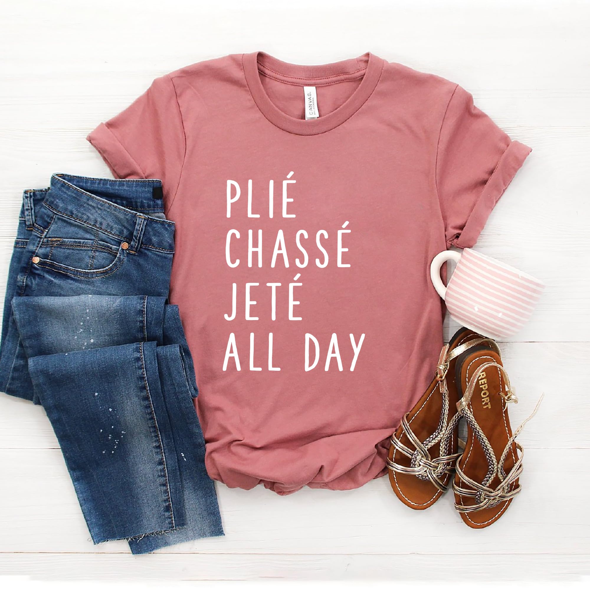 Plié Chasse Jete Ballet Dance Shirt - Softstyle Unisex Ballerina T-Shirt - Perfect Gift for Dancers & Dance Lovers - Ideal for Ballet Class, Dance Practice & Casual Wear