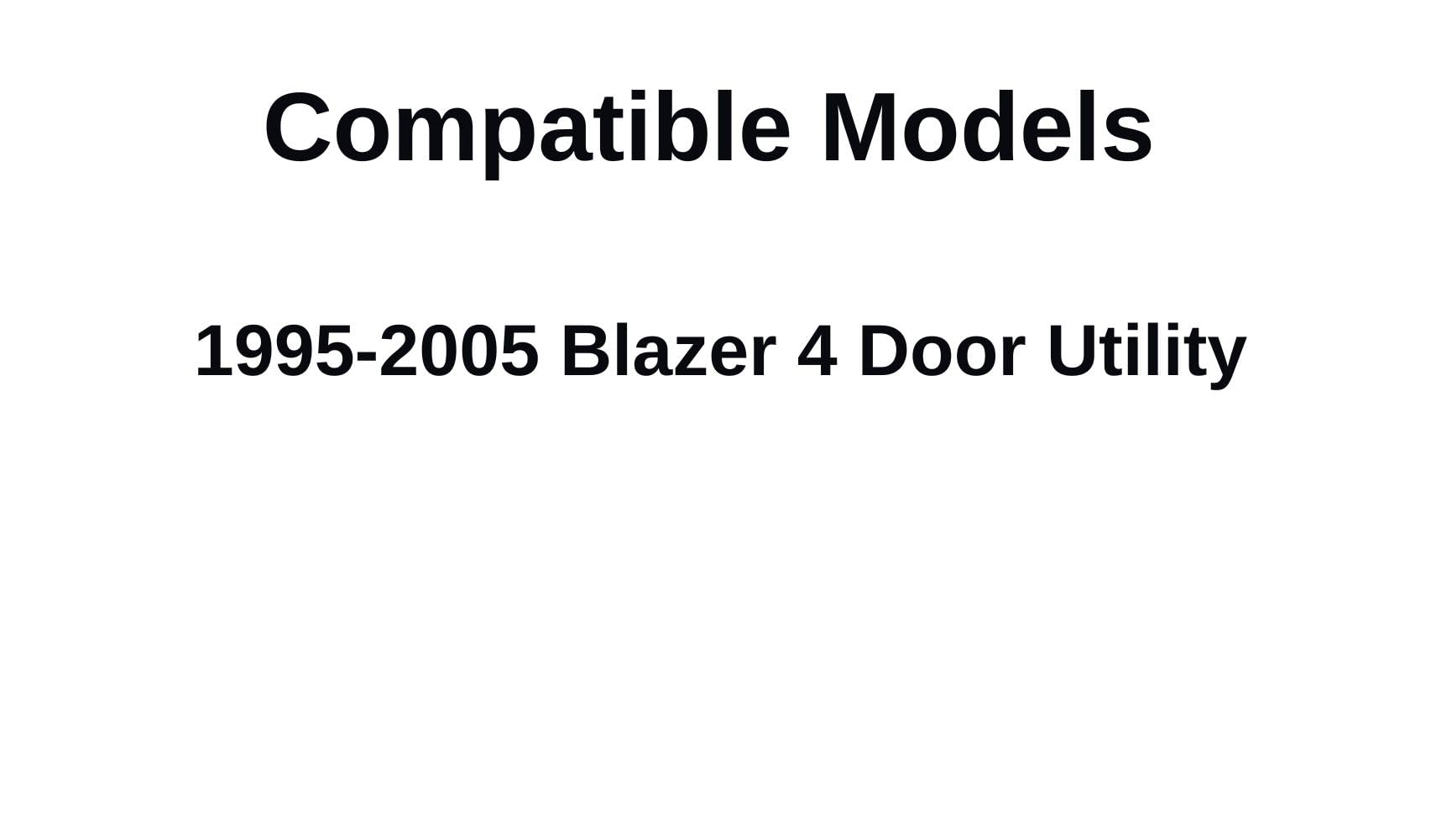 Chevrolet Blazer 1995-2005 Driver Side Rear Door Window Glass Replacement - Perfect Fit for 4-Door Models | Ideal for Auto Repair & DIY Replacement