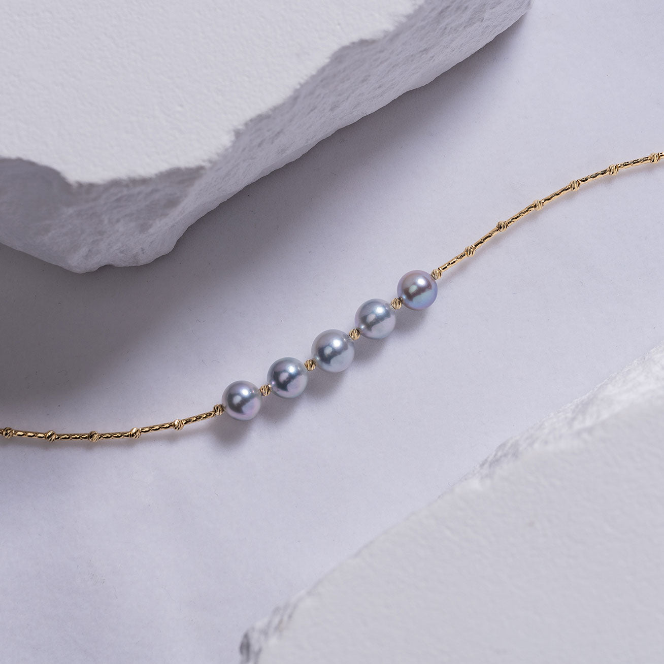 18K Solid Gold Akoya Pearl Necklace - Classic Elegant Jewelry for Women | Perfect for Weddings, Anniversaries & Special Occasions