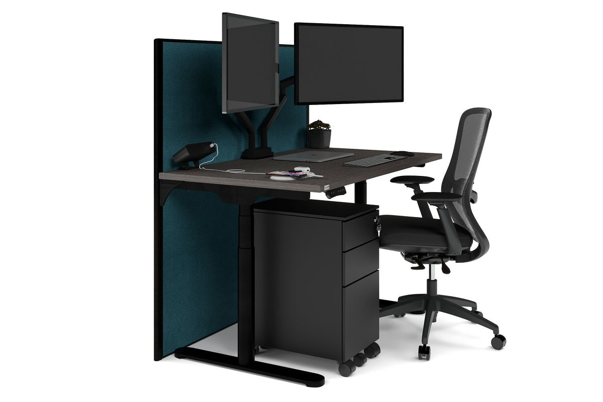 Flexi Premium Height Adjustable Single Workstation [1400L x 700W] - Ergonomic Standing Desk for Home Office, Gaming & Study - Electric Sit Stand Desk with Memory Function