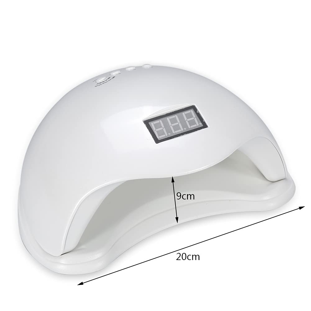 Professional 48W UV LED Nail Lamp with 10S/30S/60S/99S Timer - Fast Curing for Gel Nail Polish - Perfect for Home & Salon Manicures & Pedicures