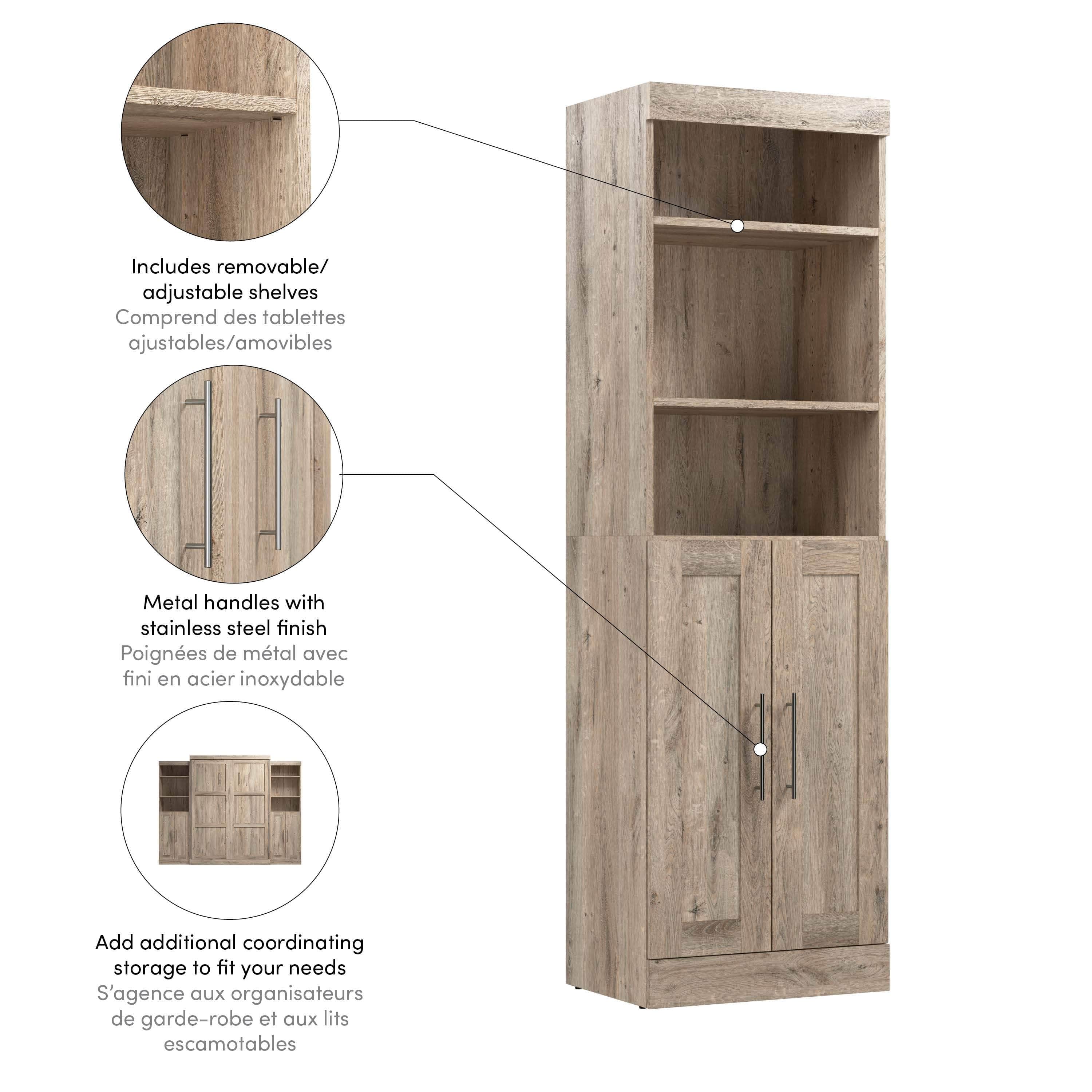 25W Closet Organizer with Doors - 6 Color Options for Bedroom, Closet & Home Storage Organization