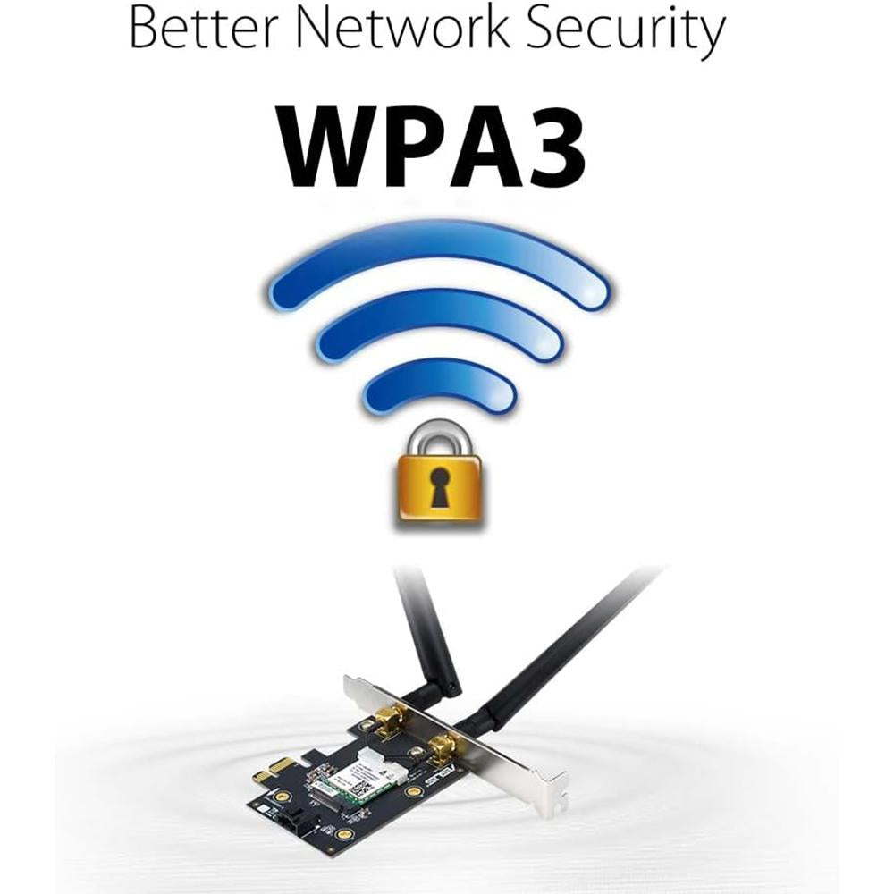 ASUS PCE-AX1800 WiFi 6 PCIe Adapter - Dual Band Wireless Network Card, Bluetooth 5.2, 1800Mbps High Speed for Gaming & Streaming - Perfect for Desktop PC & Home Office Setup