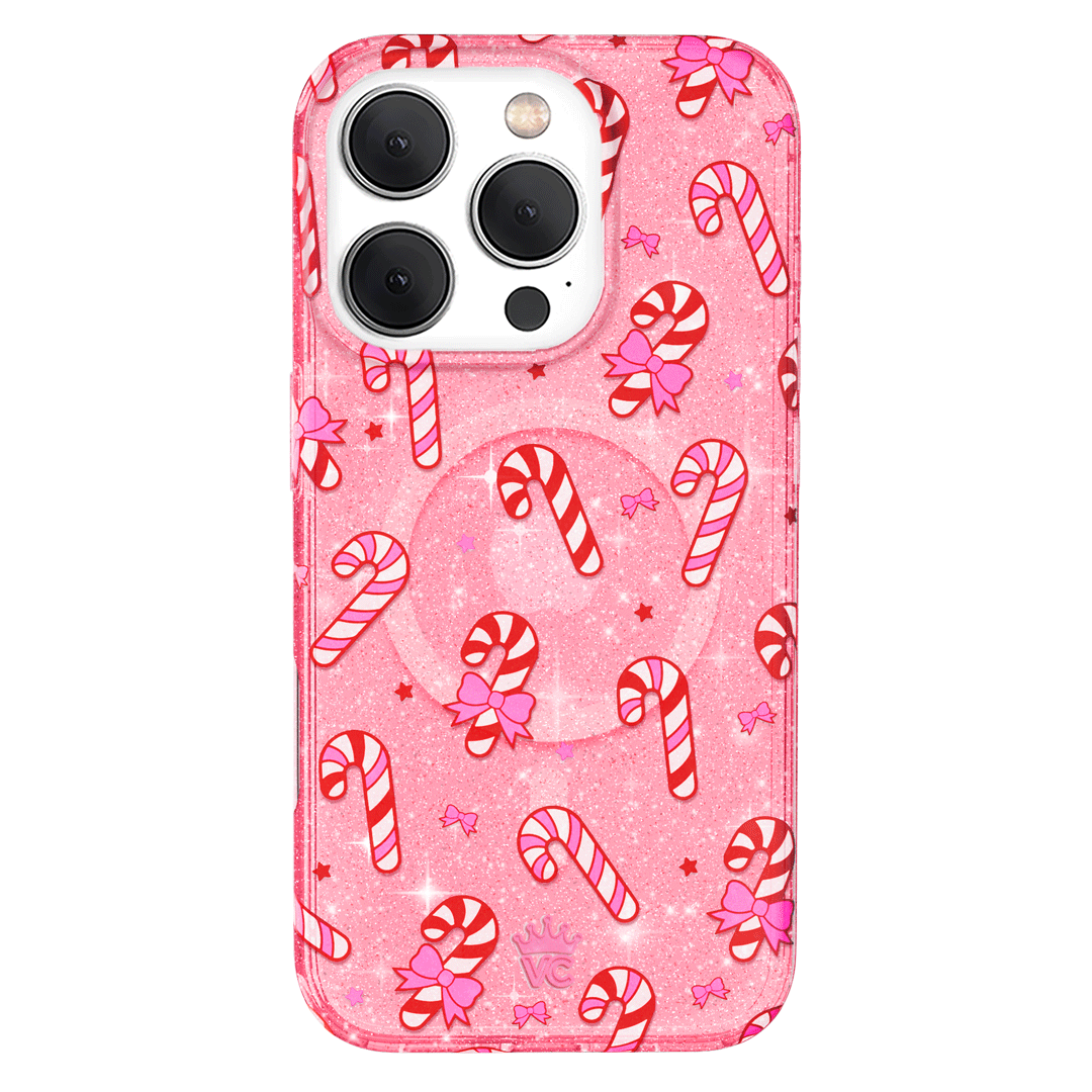 Pink Peppermint Princess iPhone Case - Cute Floral Design Protective Cover for iPhone 13/14/15 - Perfect for Girls, Teens & Women - Great Gift for Birthday, Christmas & Everyday Use