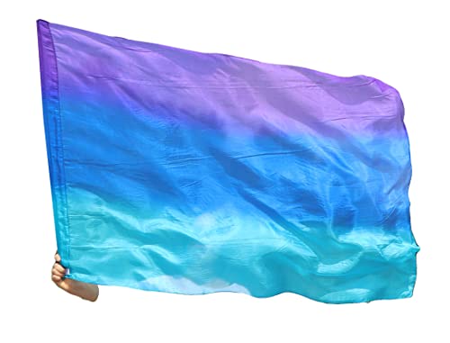 long side turquoise-blue-purple