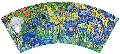 Mugzie 12-Oz Insulated Lowball Tumbler with Removable Wet Suit Cover - Van Gogh Irises Design - Perfect for Iced Coffee, Cocktails & Home Bar Use
