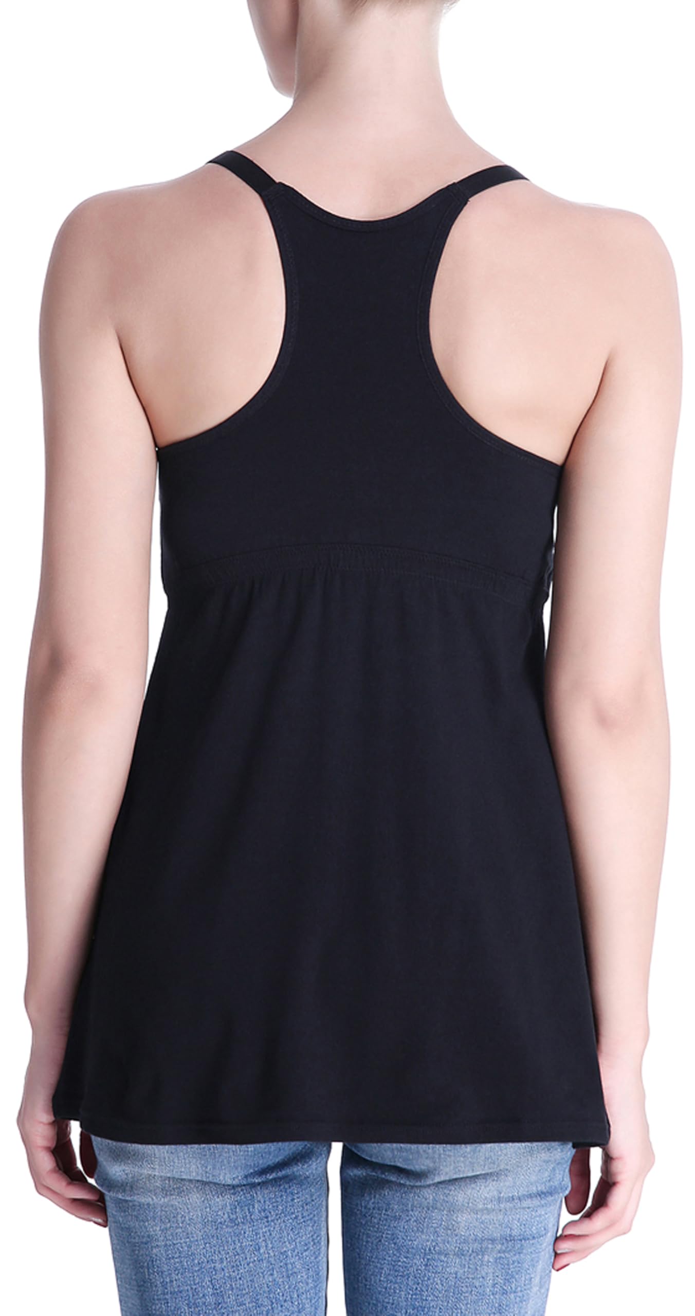 Soft Cotton Nursing Tank Top with Built-in Shelf Bra - Comfortable Maternity Cami for Breastfeeding & Pregnancy - Perfect for Nursing, Lounging & Everyday Wear