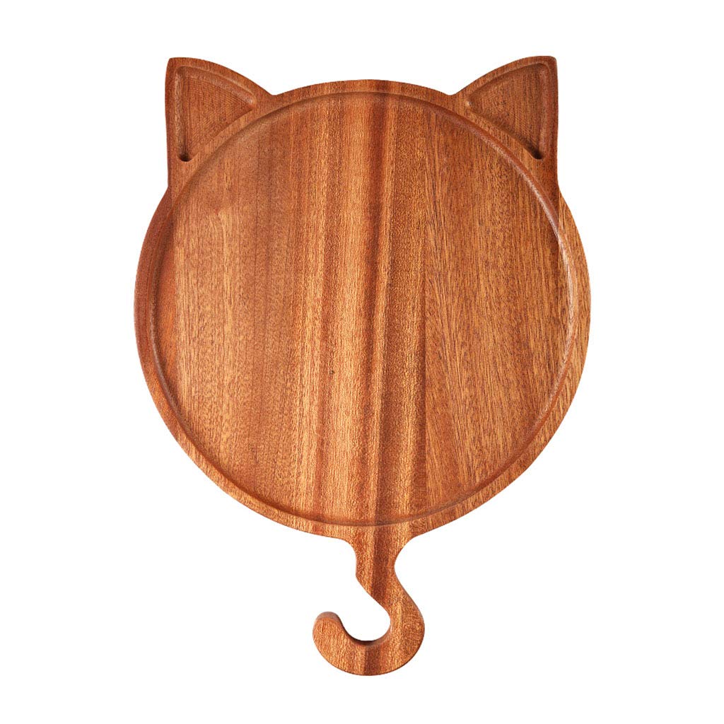 Premium Solid Wood Round Cutting Board with Handle - Eco-Friendly Kitchen Chopping Board for Vegetables, Fruits, Bread & Pizza - Perfect for Food Prep, Serving & Entertaining