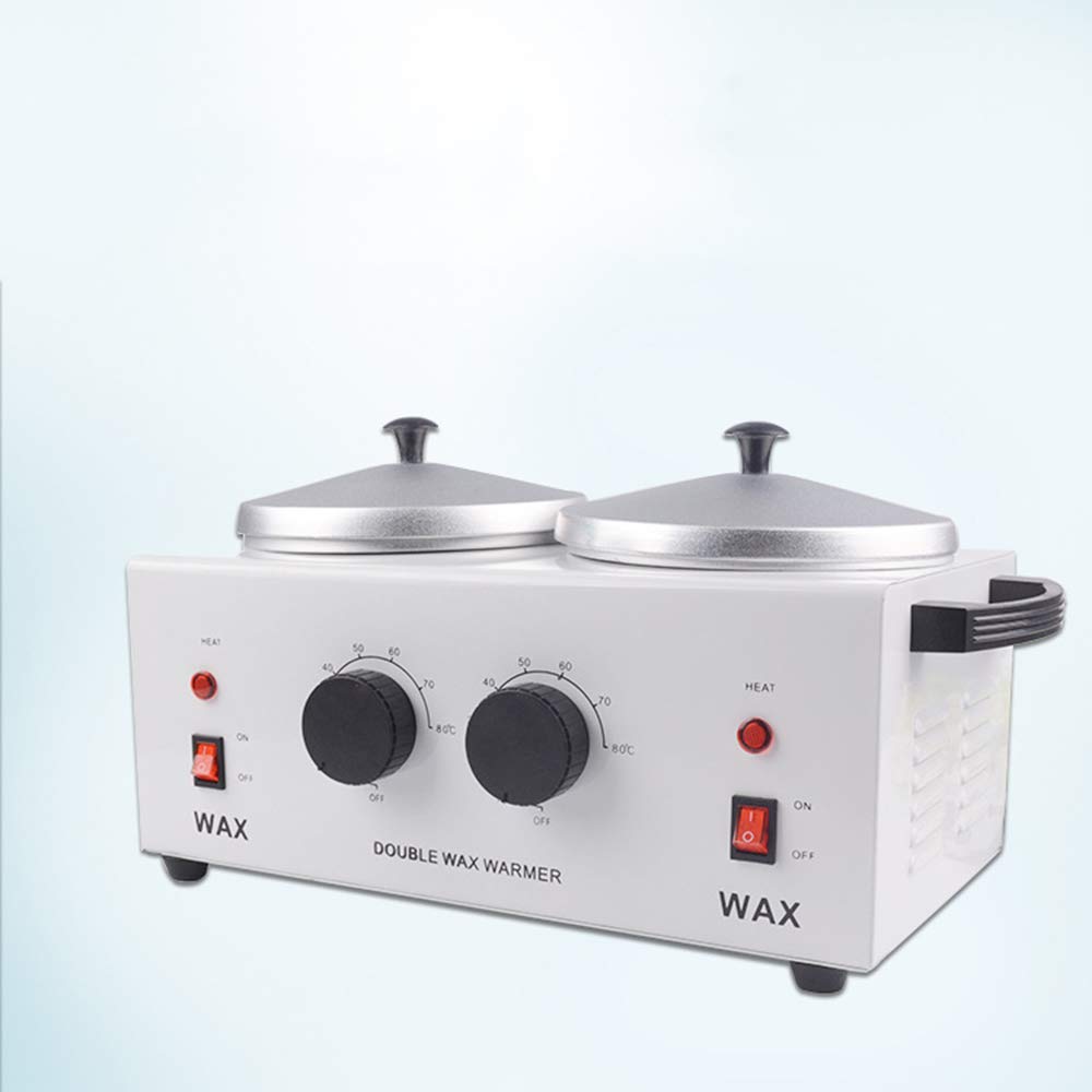 Professional Double Pot Wax Warmer for Beauty SPA & Salon - 1000CC Adjustable Temperature Wax Heater for Hair Removal & Skin Care - Perfect for Home Use, Waxing Services & Esthetician Treatments