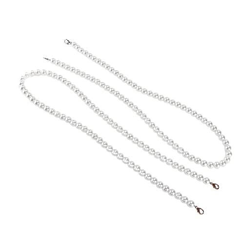 Unbreakable Imitation Pearl Chain Bag Strap - 1m Durable Shiny Fashion Accessory for Handbags, Purses & Gift Decorations | Perfect for DIY Crafts, Wedding Decor & Party Favors