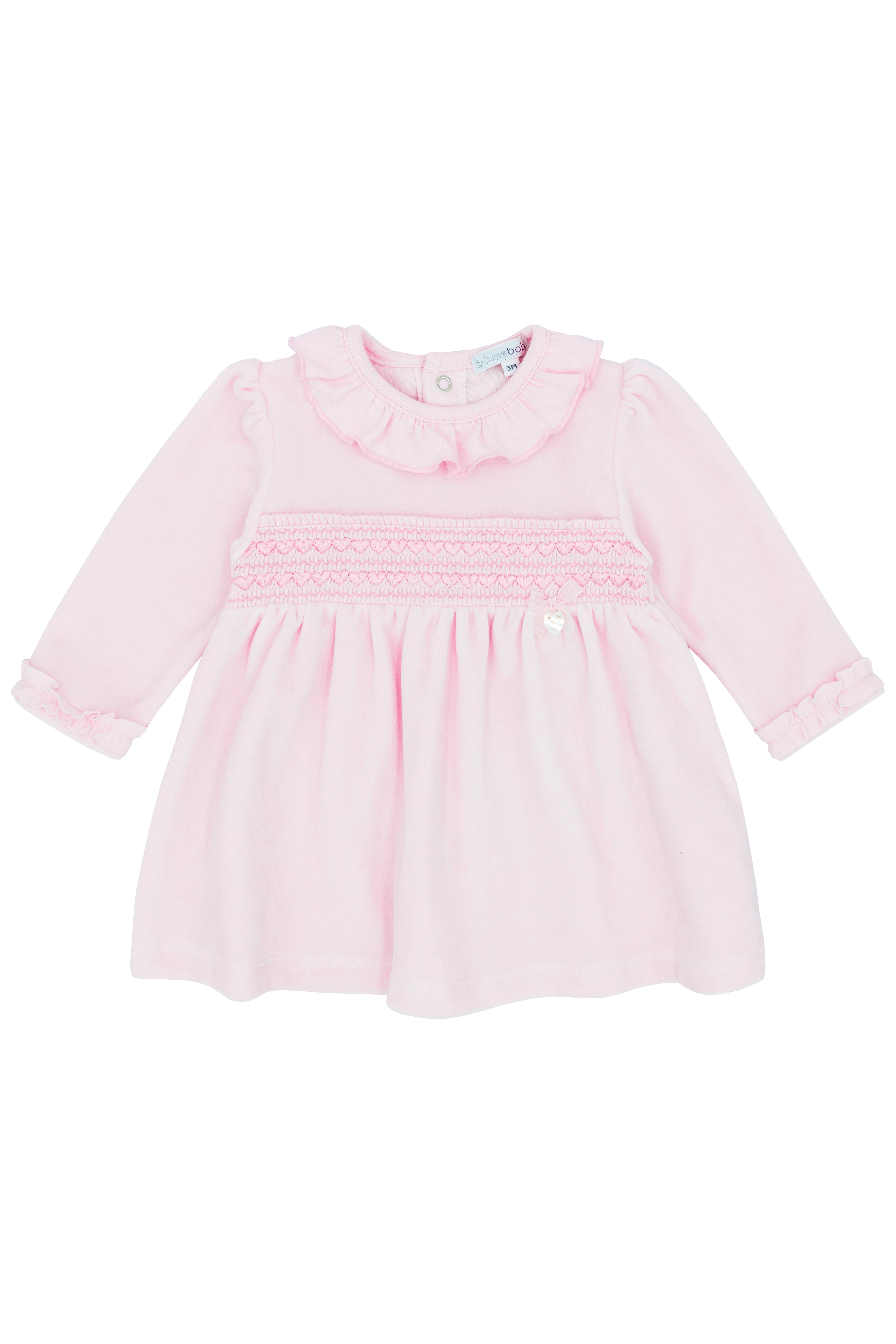 Siena Pink Smocked Velour Dress for Girls | Soft & Stylish Toddler Party Outfit | Perfect for Birthday, Holiday & Special Occasions