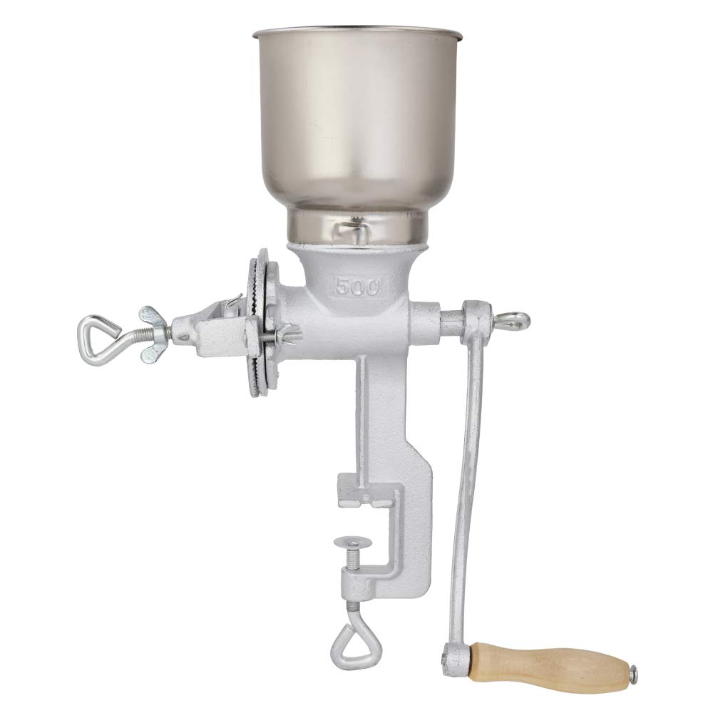 Premium Hand Crank Grain Mill for Corn, Wheat & Coffee - Adjustable Coarseness & Ergonomic Design (17.12