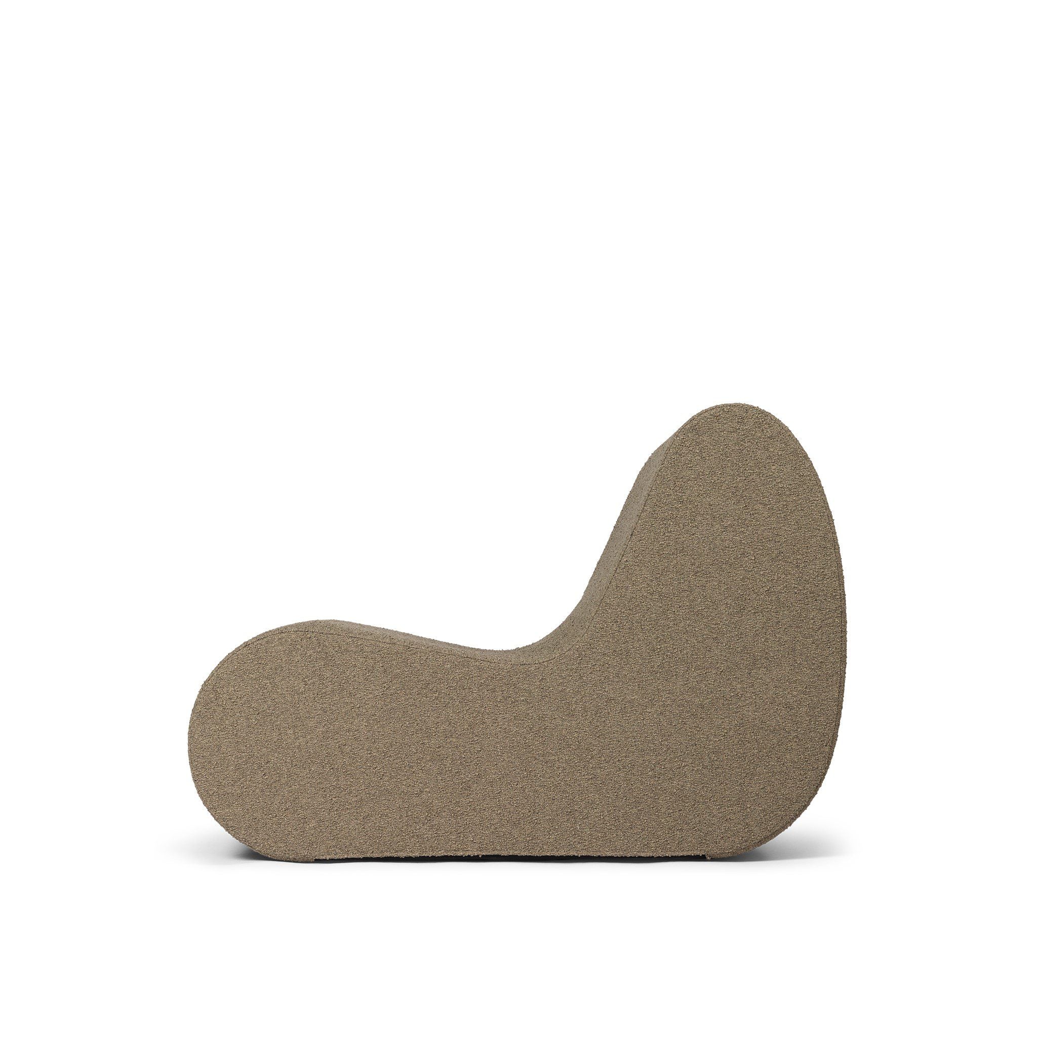FERM LIVING Rouli Centre Module - Pure Bouclé/Sand Modular Sofa | Modern Scandinavian Living Room Furniture | Perfect for Small Spaces & Cozy Home Decor