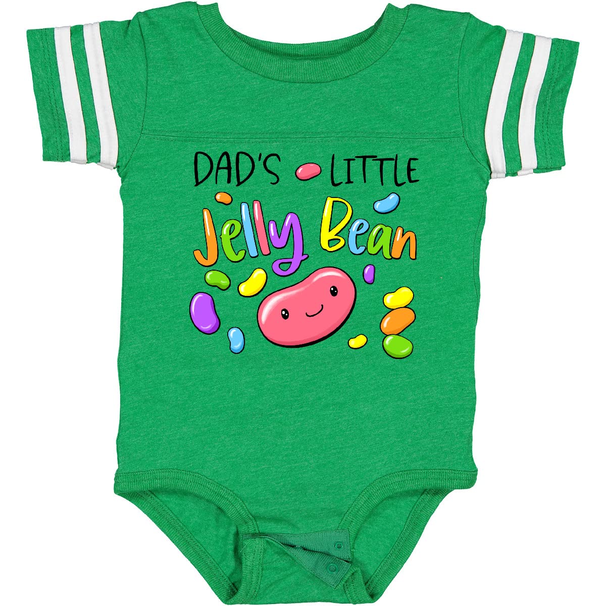 Inktastic Dads' Little Jellybean Cute Easter Candy Baby Bodysuit - Soft Cotton Infant Onesie for Easter Gifts, Newborn Photo Shoots & Family Celebrations