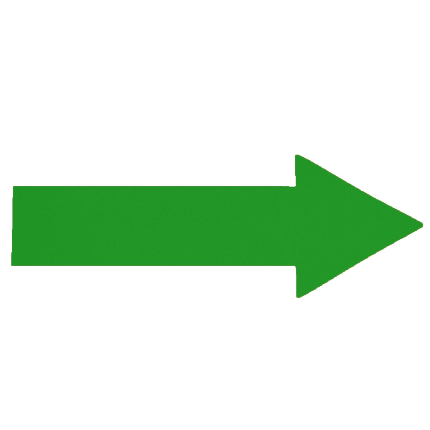 DuraMark Green 10 Inch Thin Stem Arrows - Heavy Duty Industrial Floor Marking Tapes with Removable Poly Liner for 5S Lean Organization (Pack of 25) - Perfect for Warehouse, Factory, and Office Floor Marking